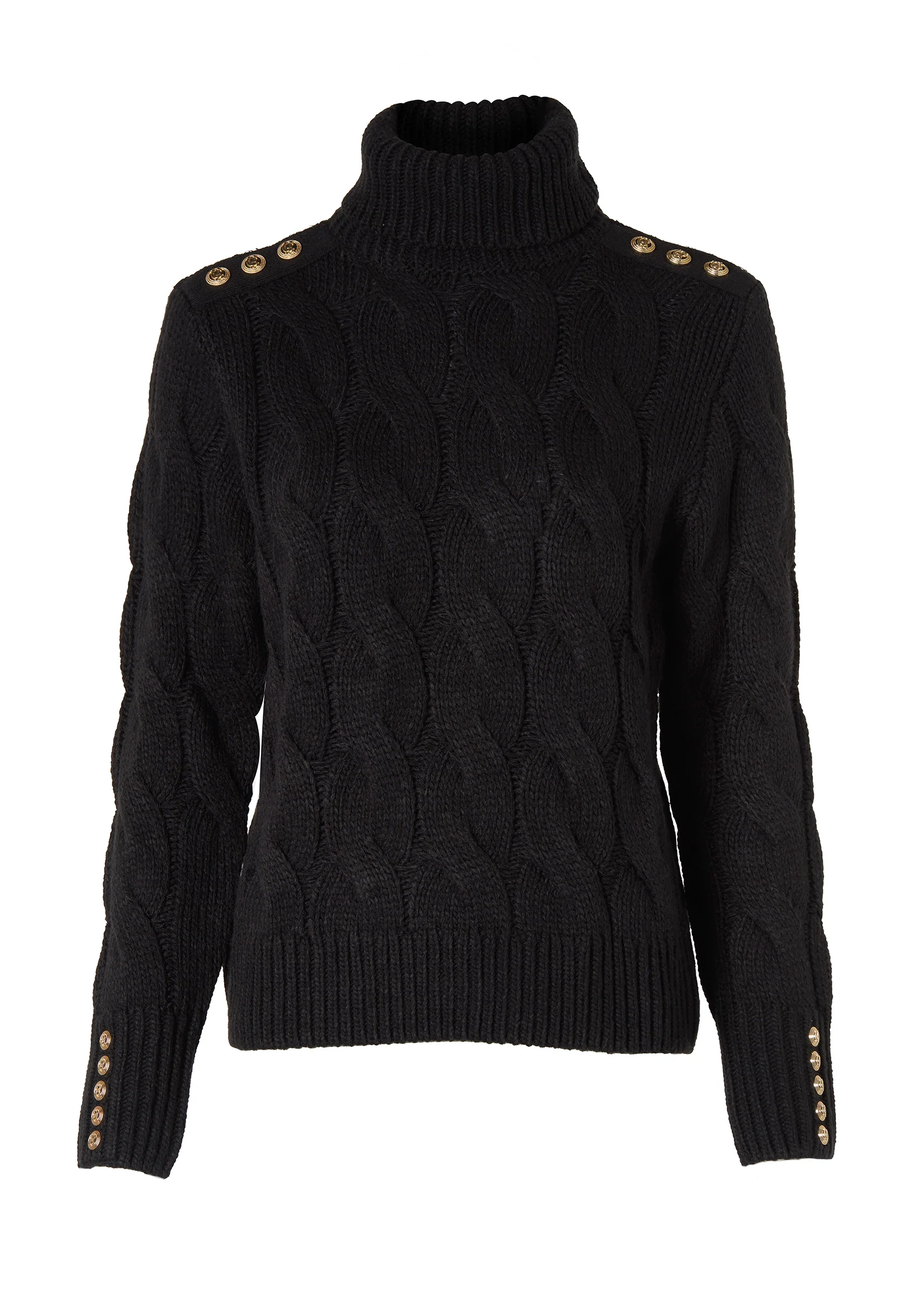 Lucia Roll Neck Knit (Black)