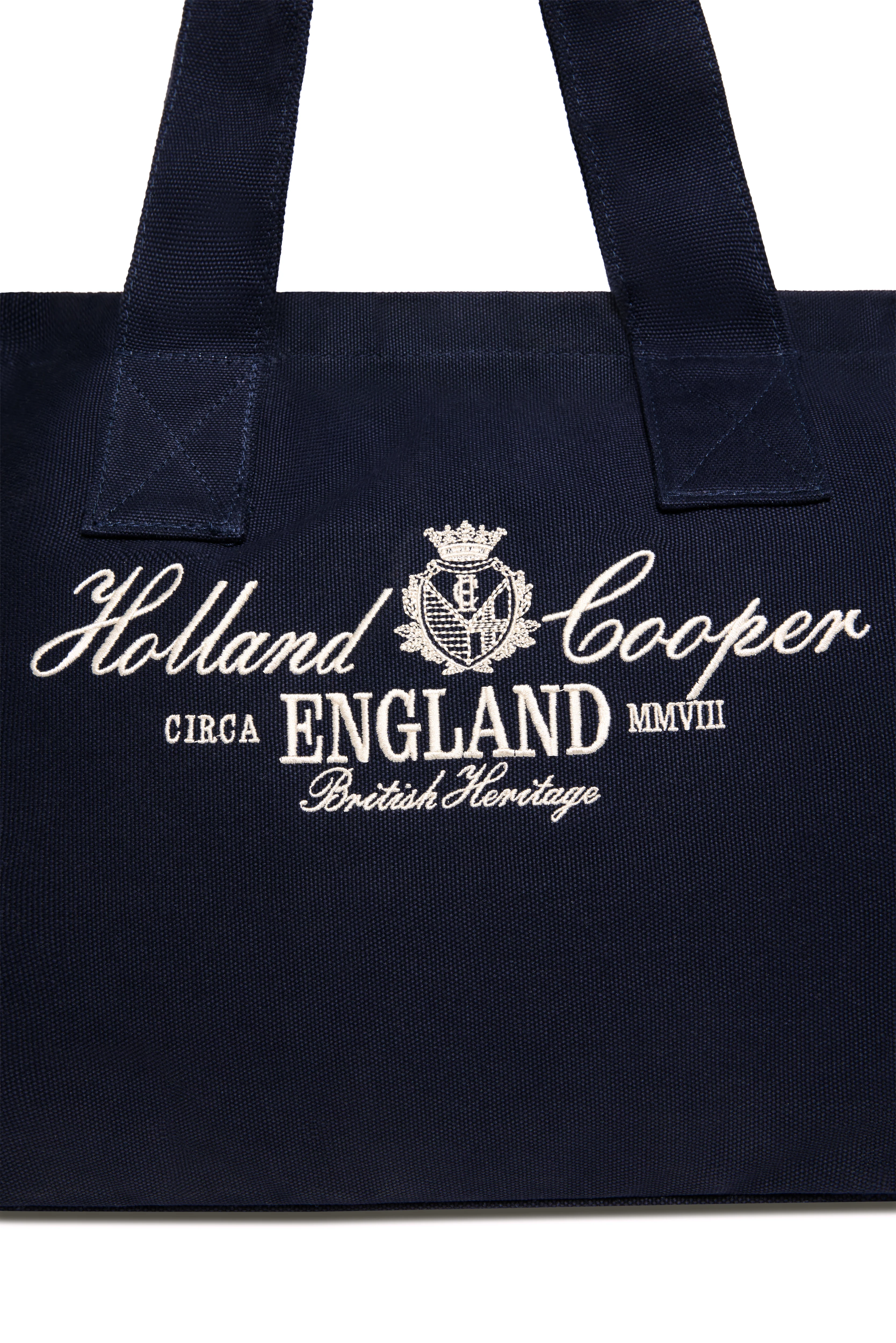 Essential Tote Bag (Navy Ecru)