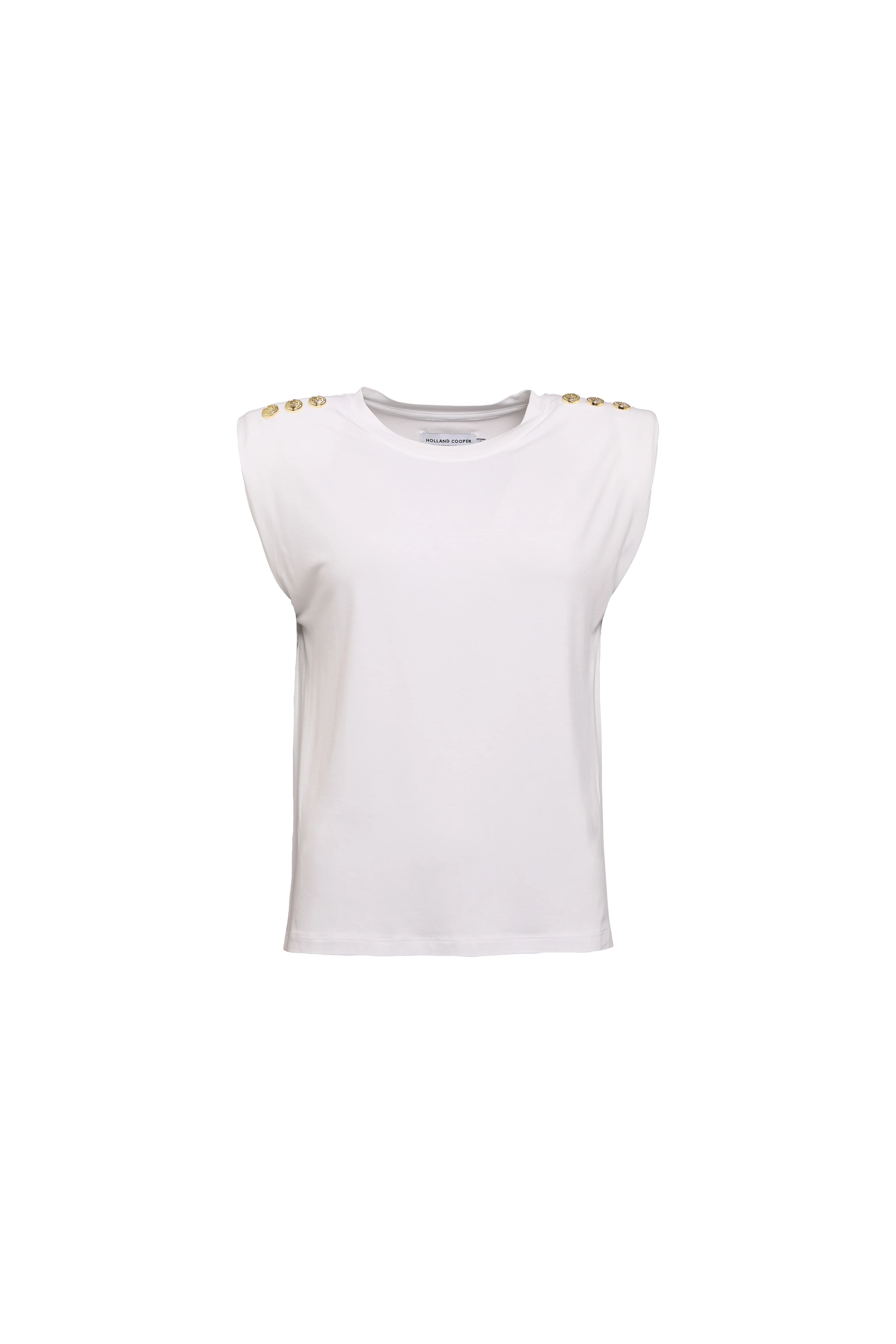 Millie Sleeveless Top (White)