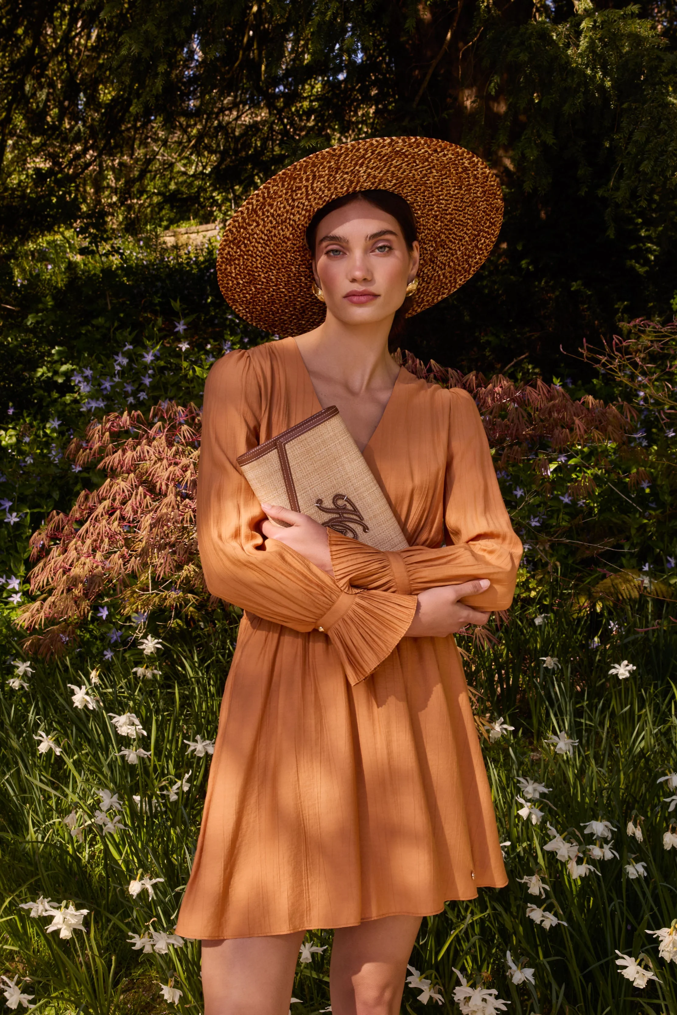 Phoebe V-Neck Mini Dress (Sienna)