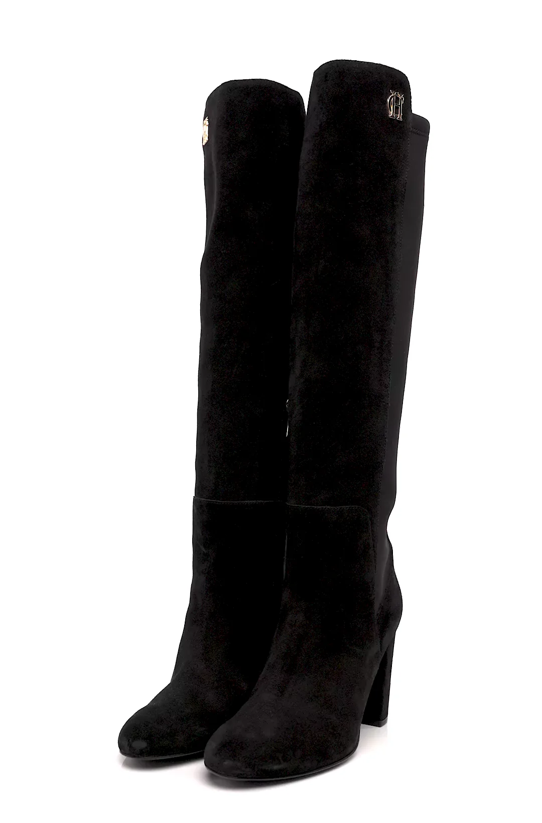 Albany Heeled Boot (Black Suede)