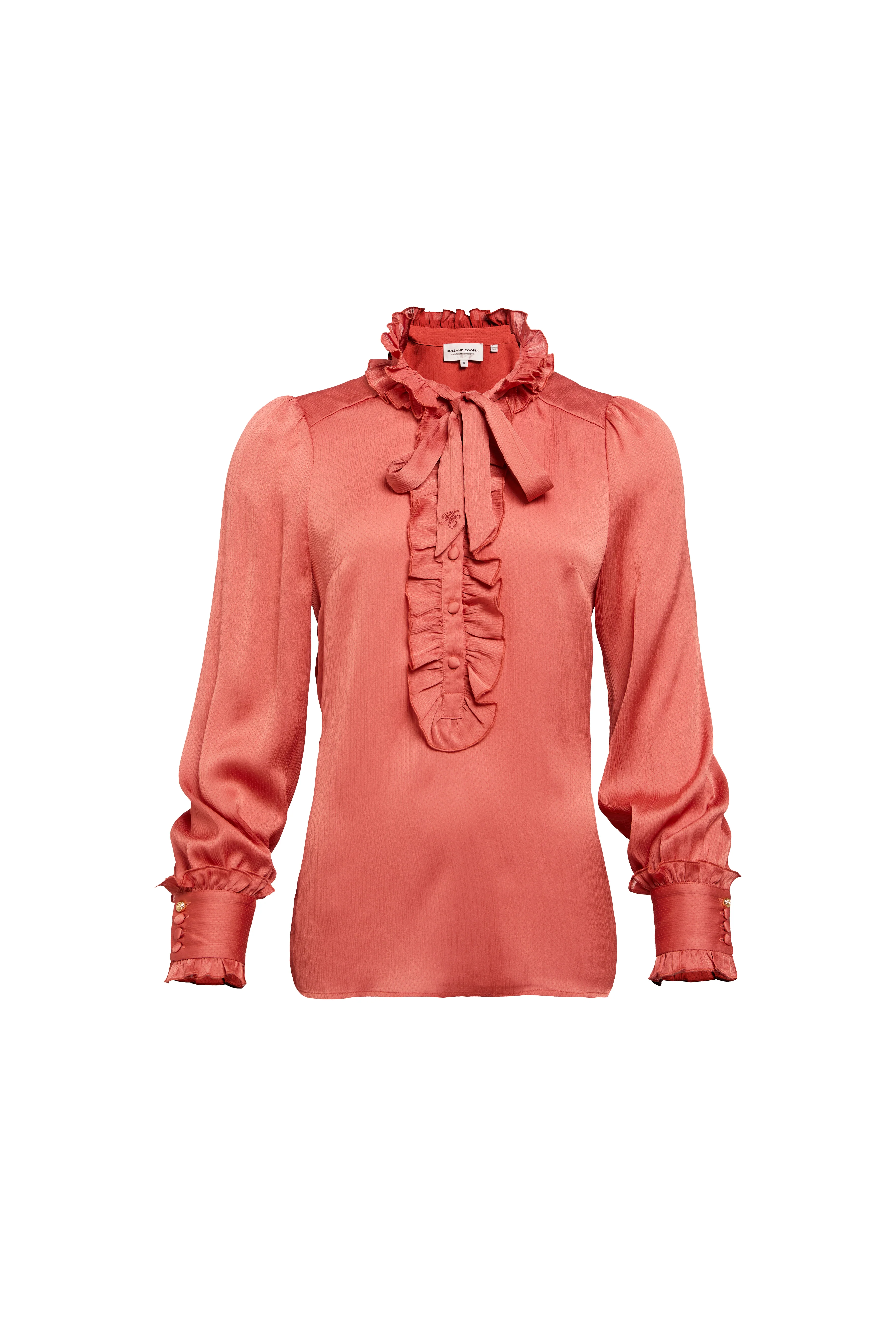 Rebecca Ruffle Blouse (Cinder Rose)
