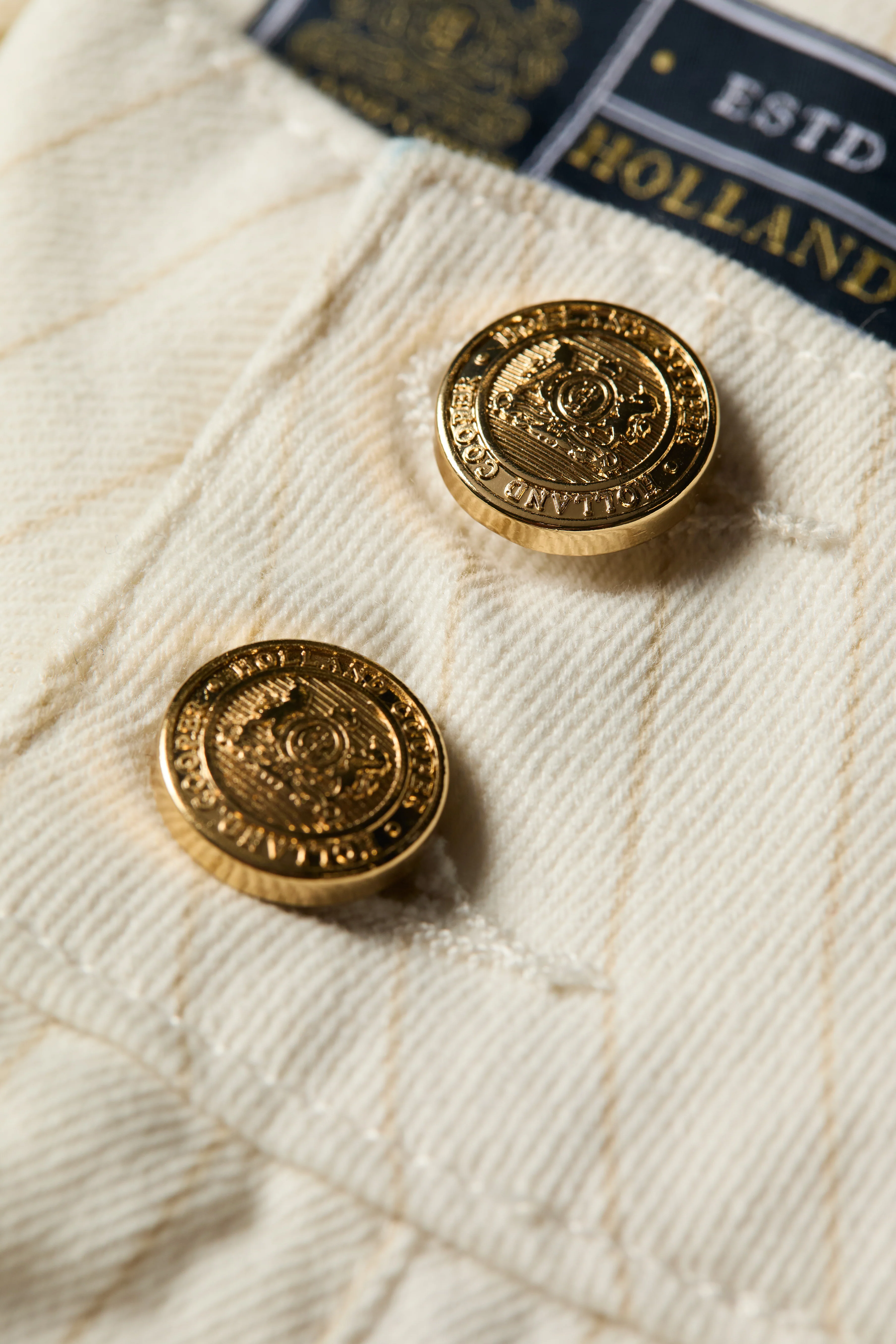 Tailored Wide Leg Jean (Ecru Stripe)