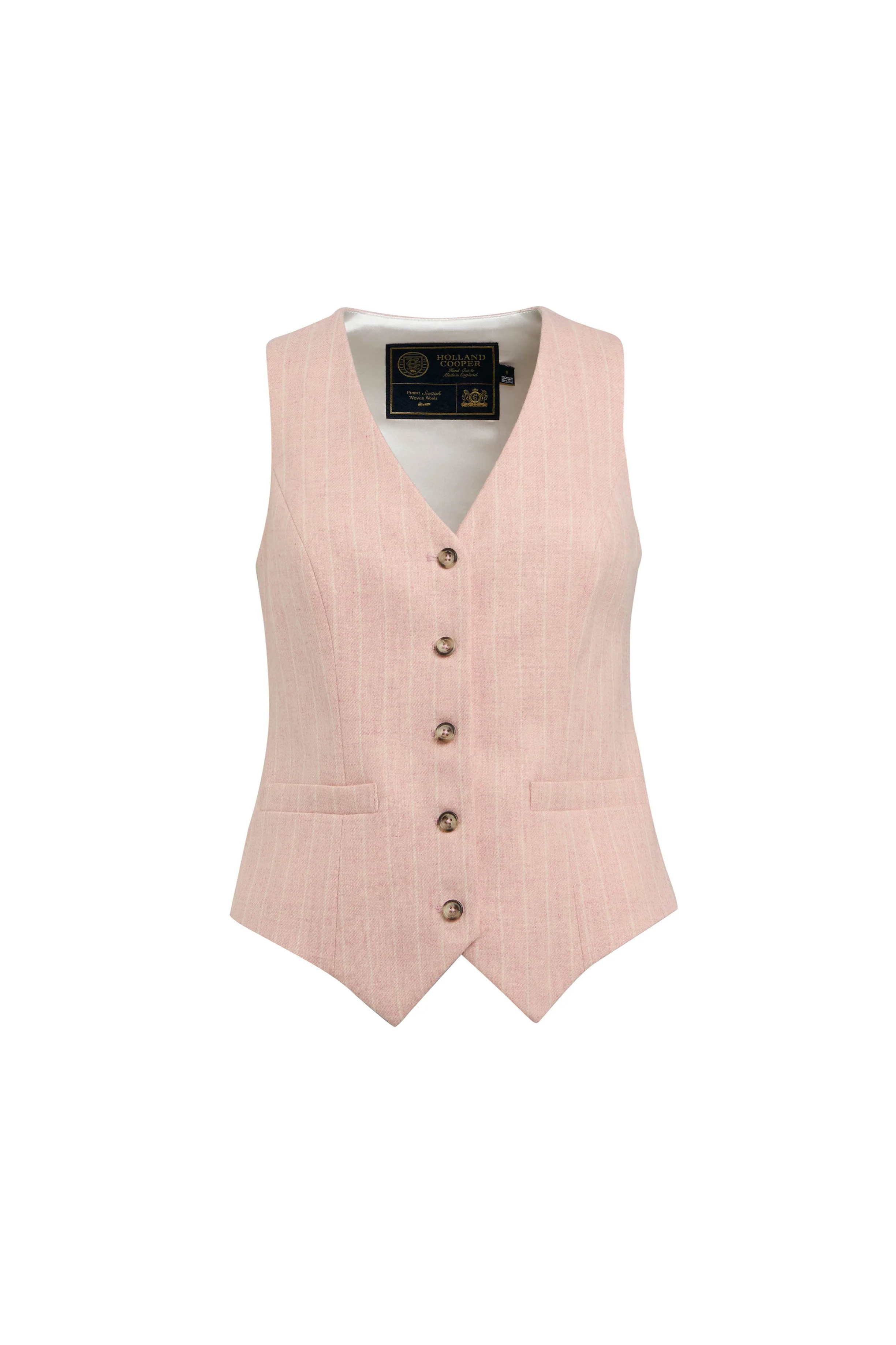 Hampton Waistcoat (Pink Chalk Pinstripe)