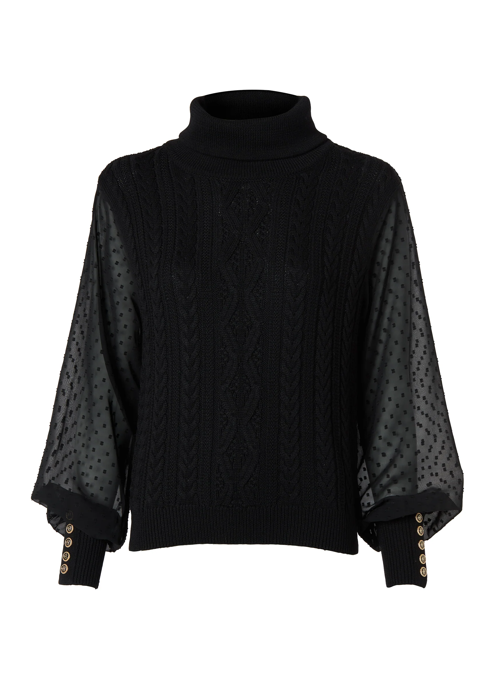 Featherton Roll Neck Knit (Black)