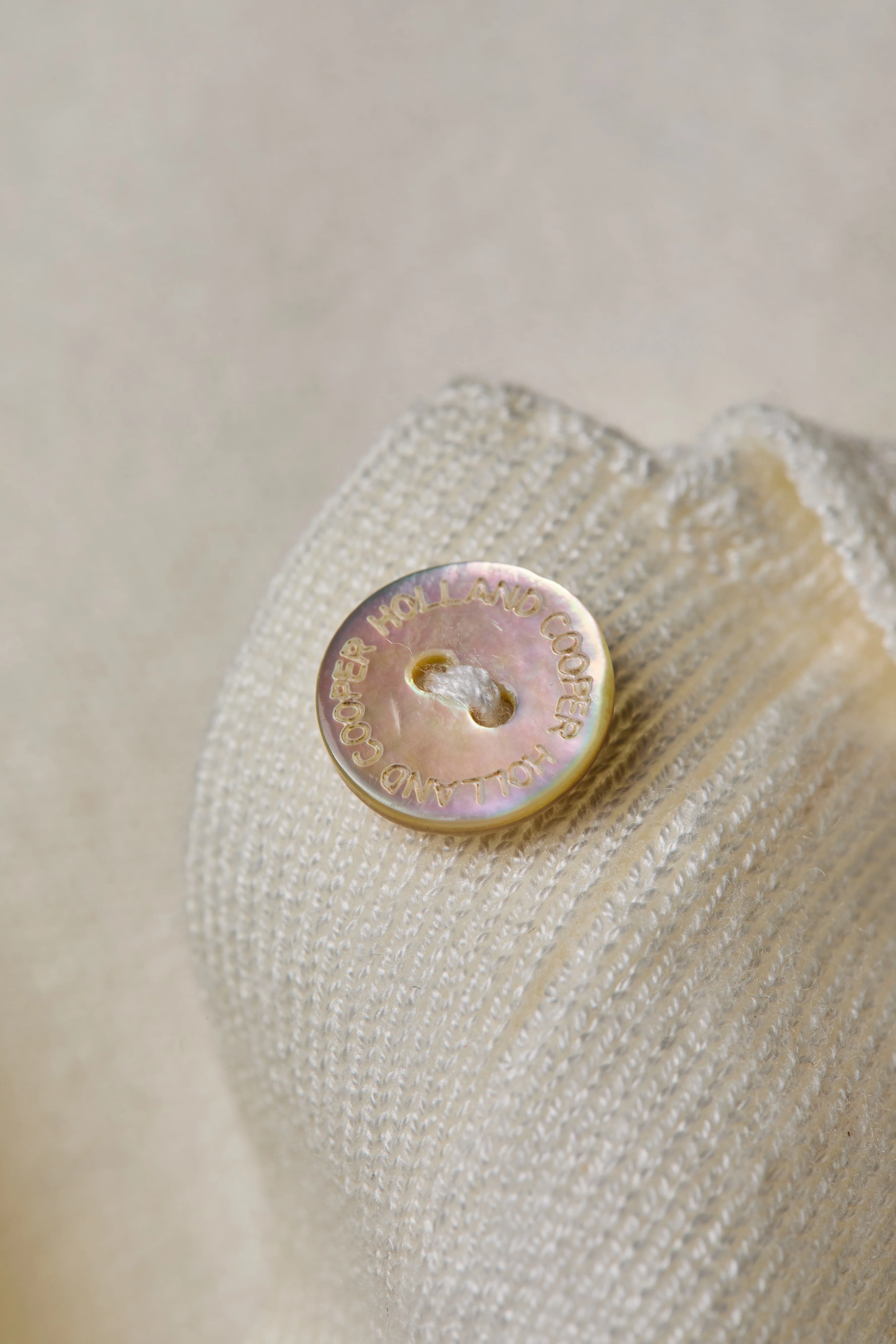 Layla Long Sleeve Knitted Polo (Natural)