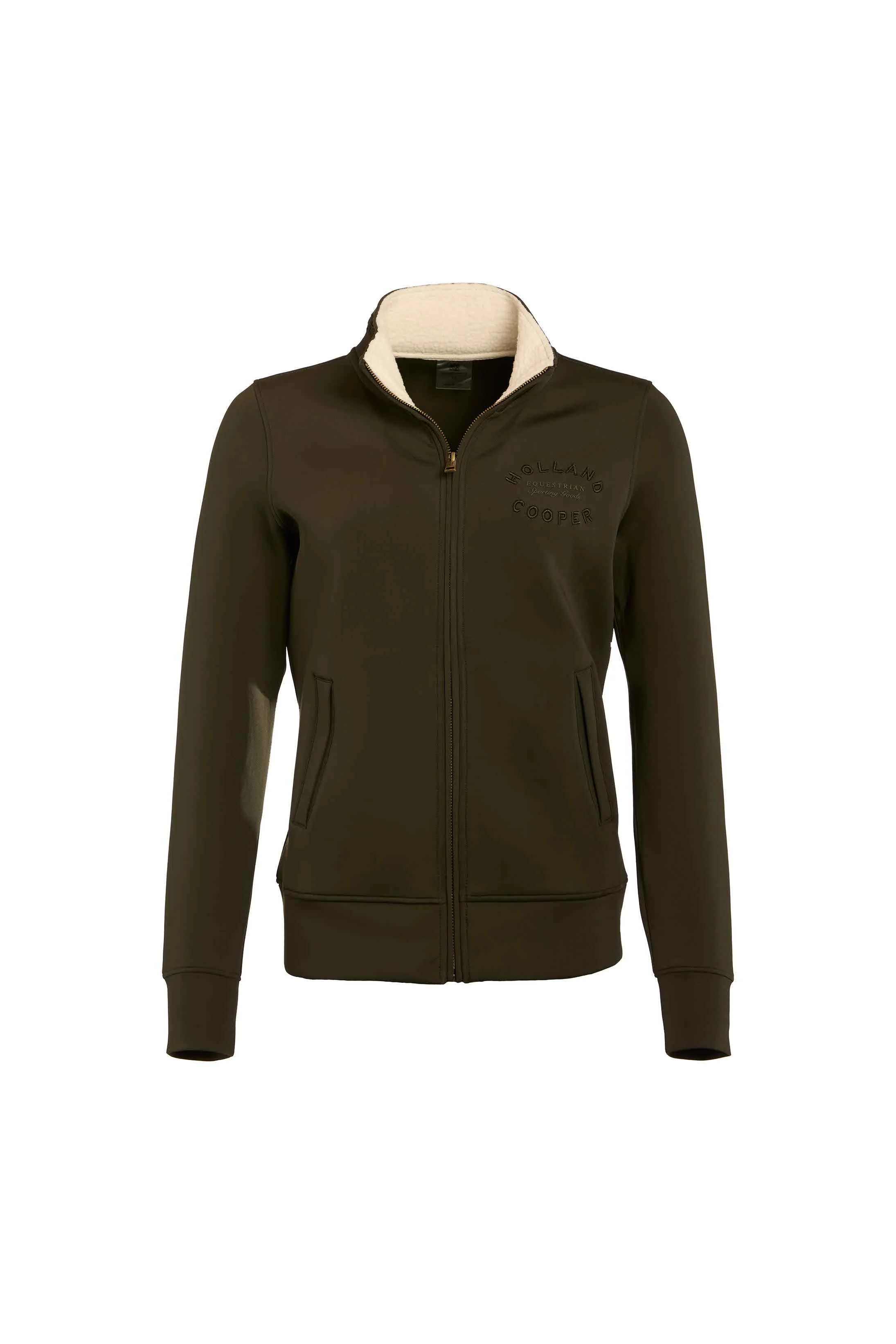 Training Zip Through Sweat (Dark Olive)