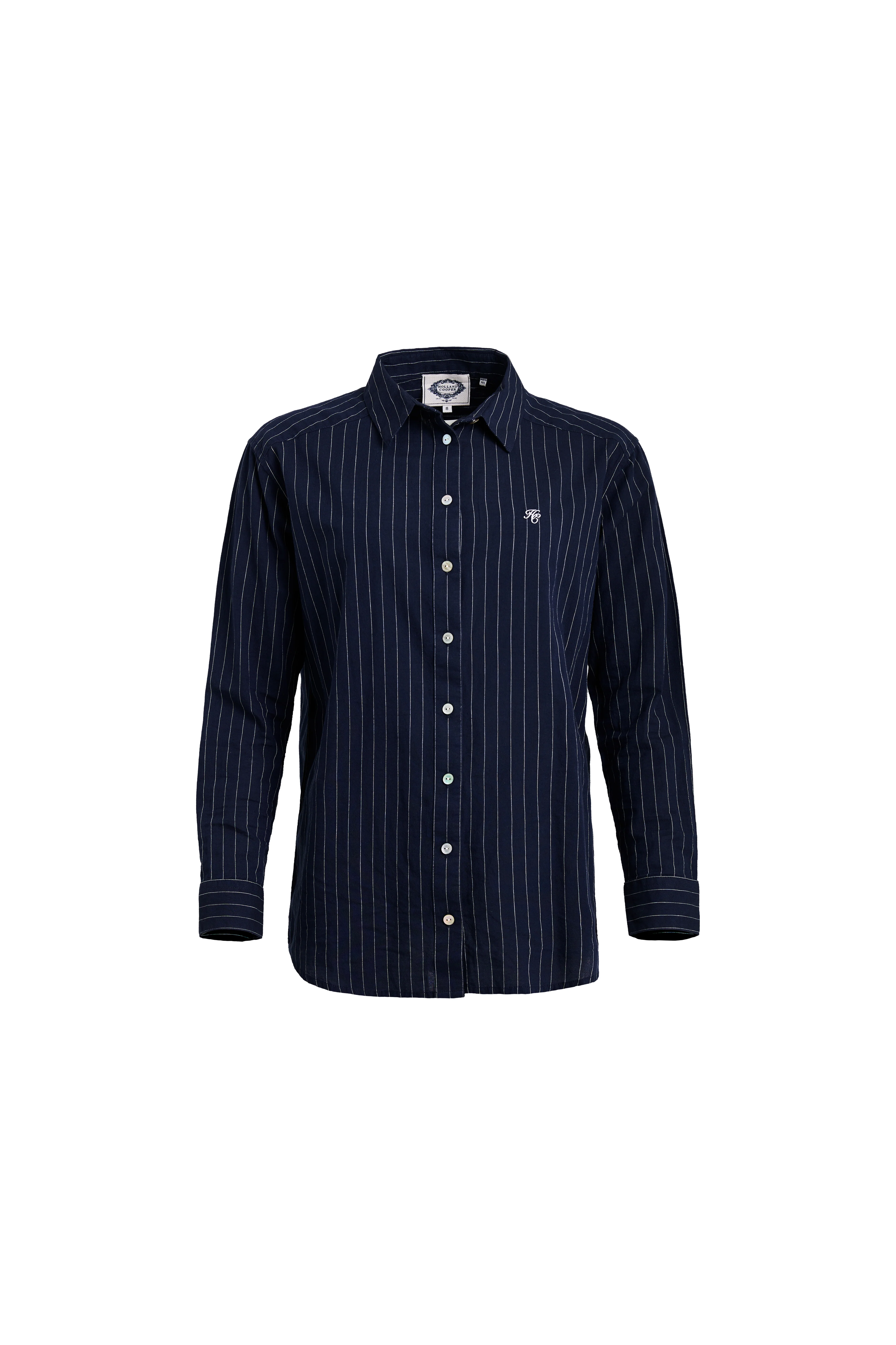 Athena Shirt (Navy Pinstripe)