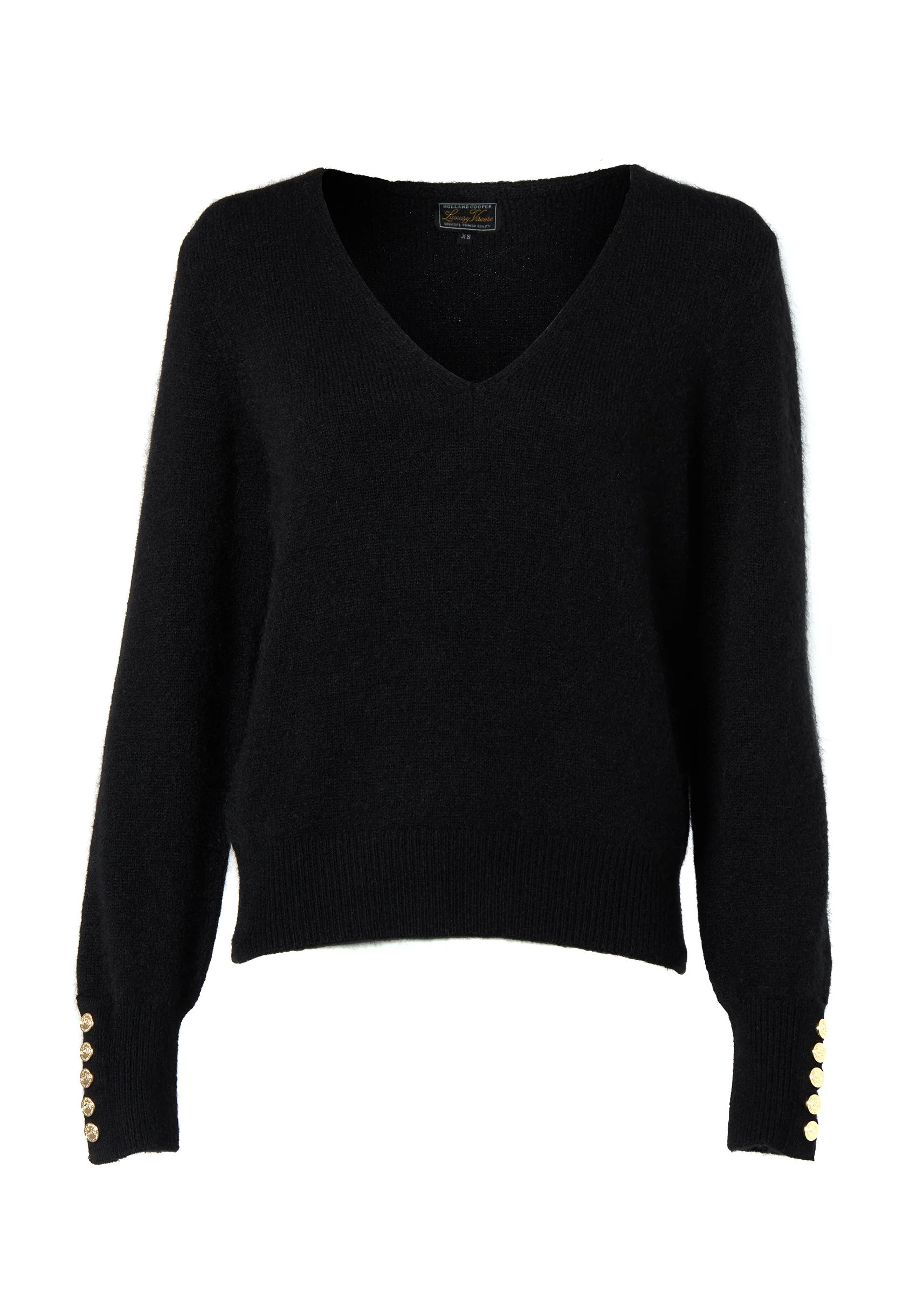 Amelia V-Neck Knit (Black)