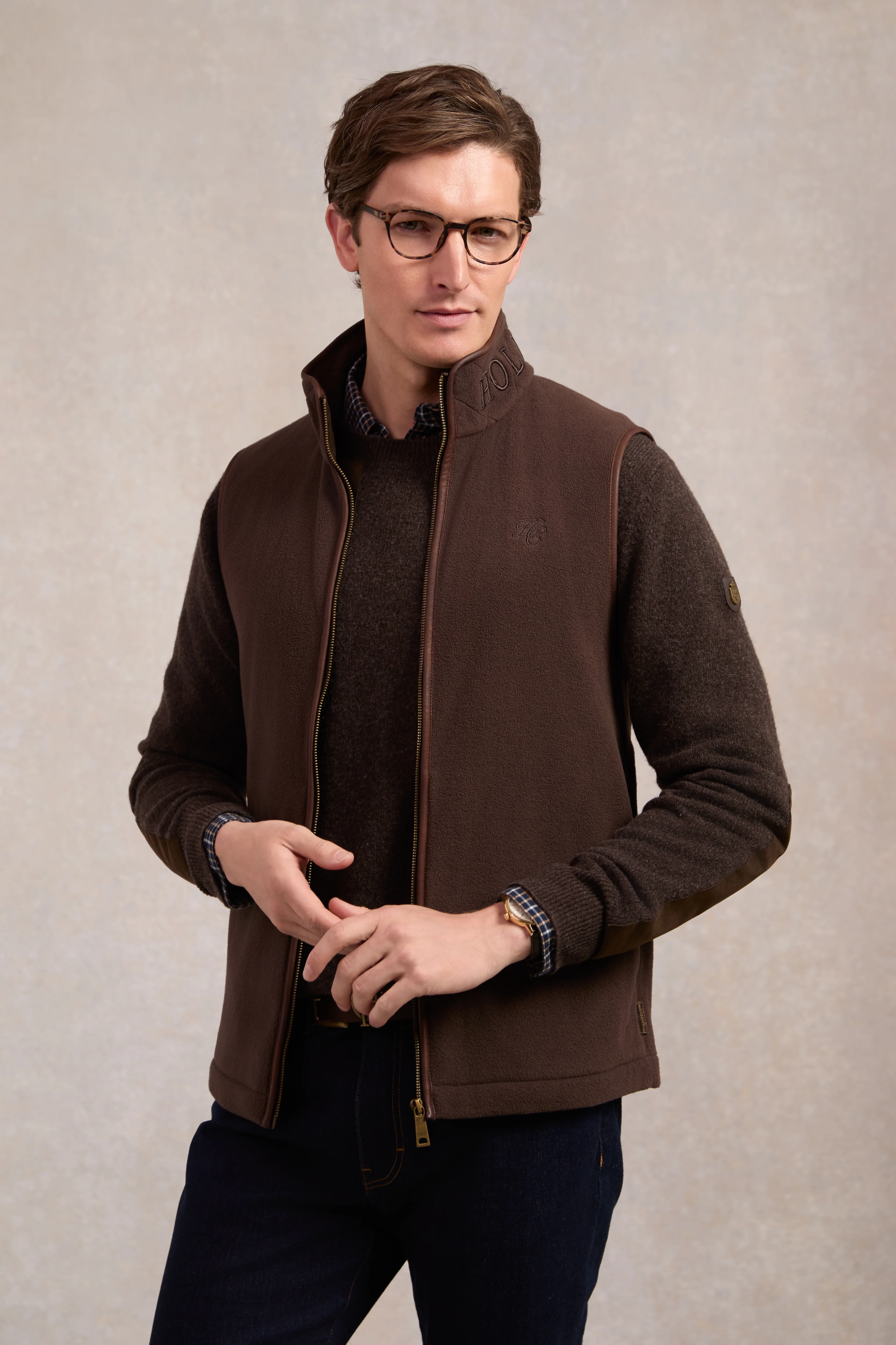 Country Fleece Gilet (Chocolate)