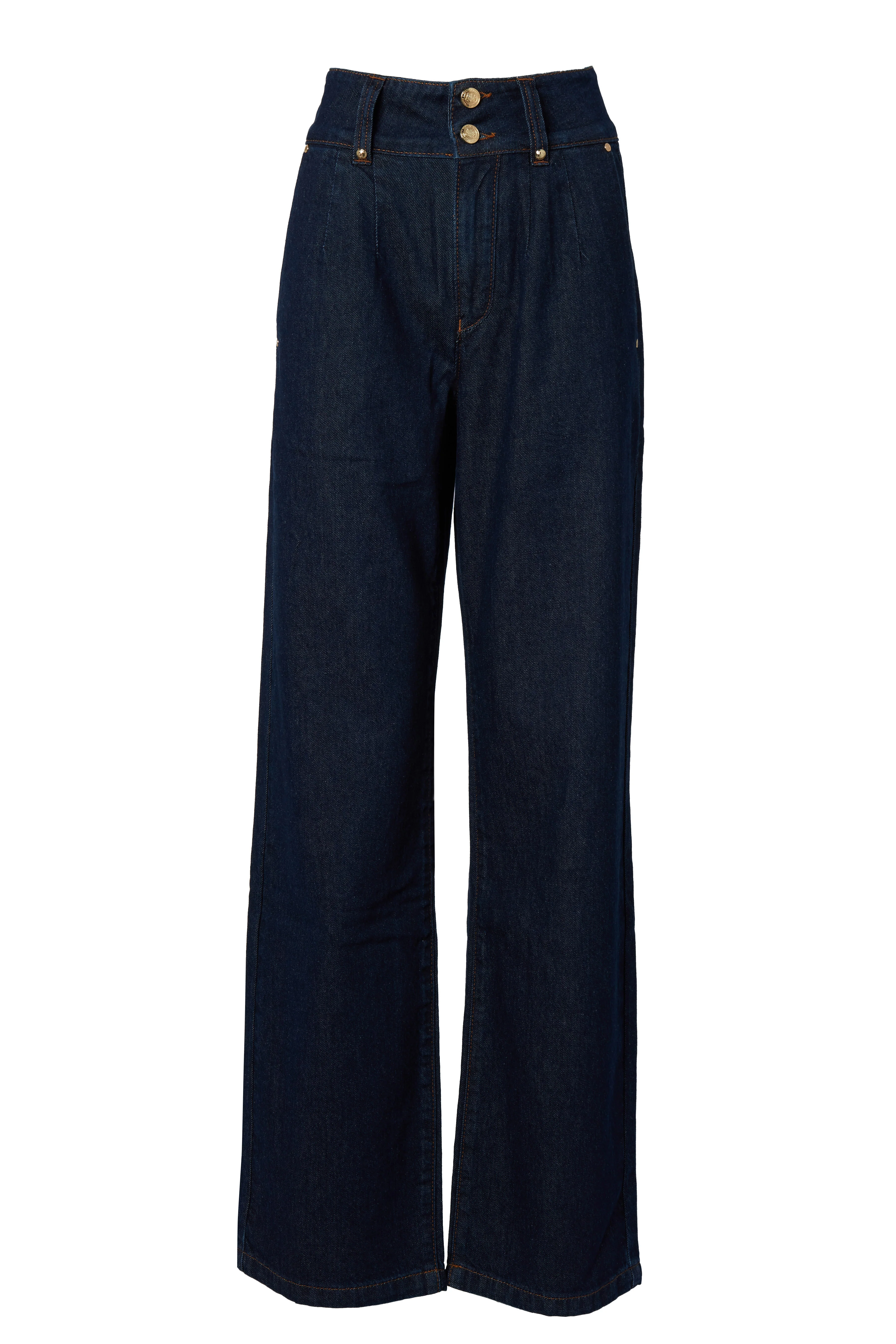 Tailored Wide Leg Jean (Deep Indigo)