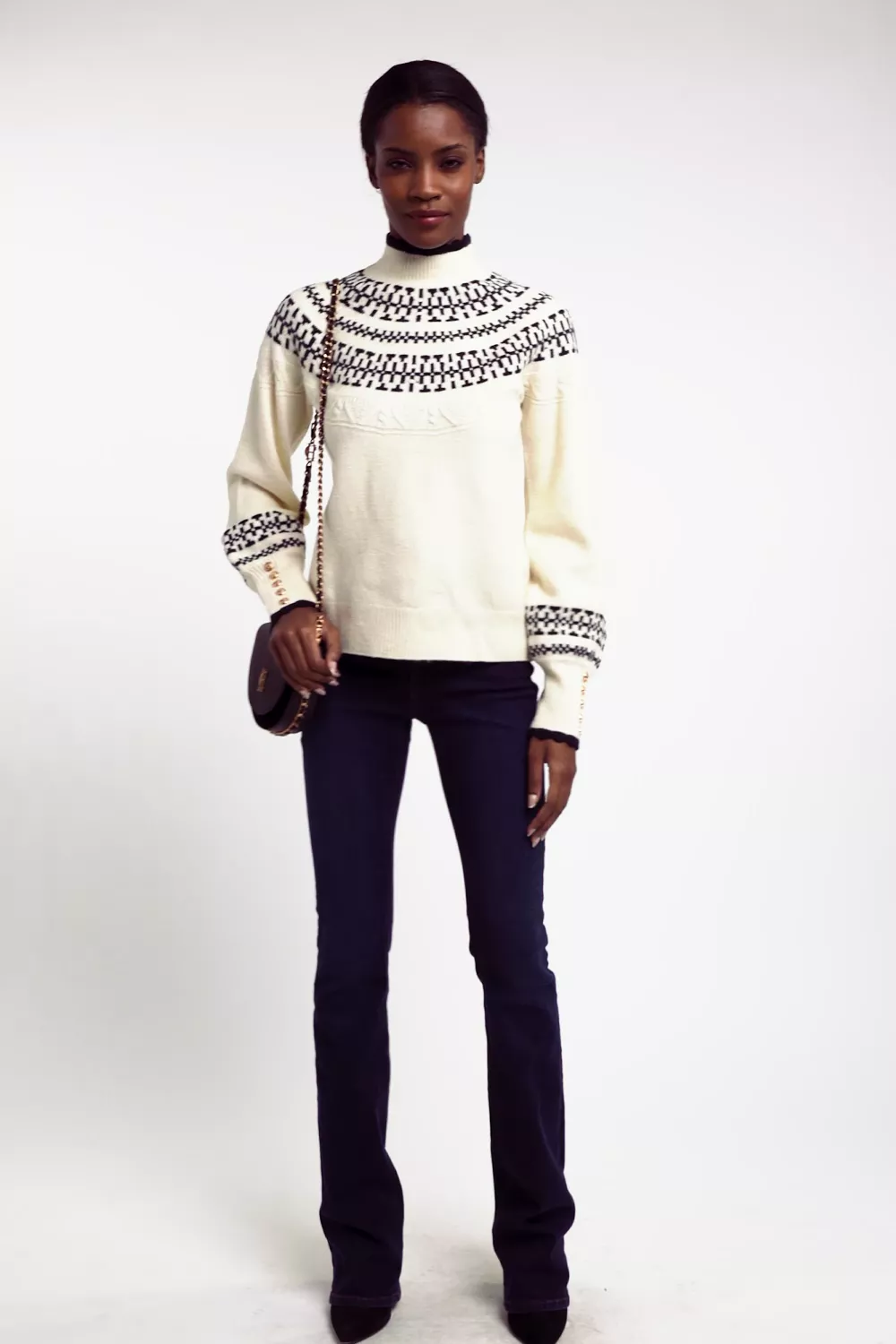 Elodie Roll Neck Knit (Natural)