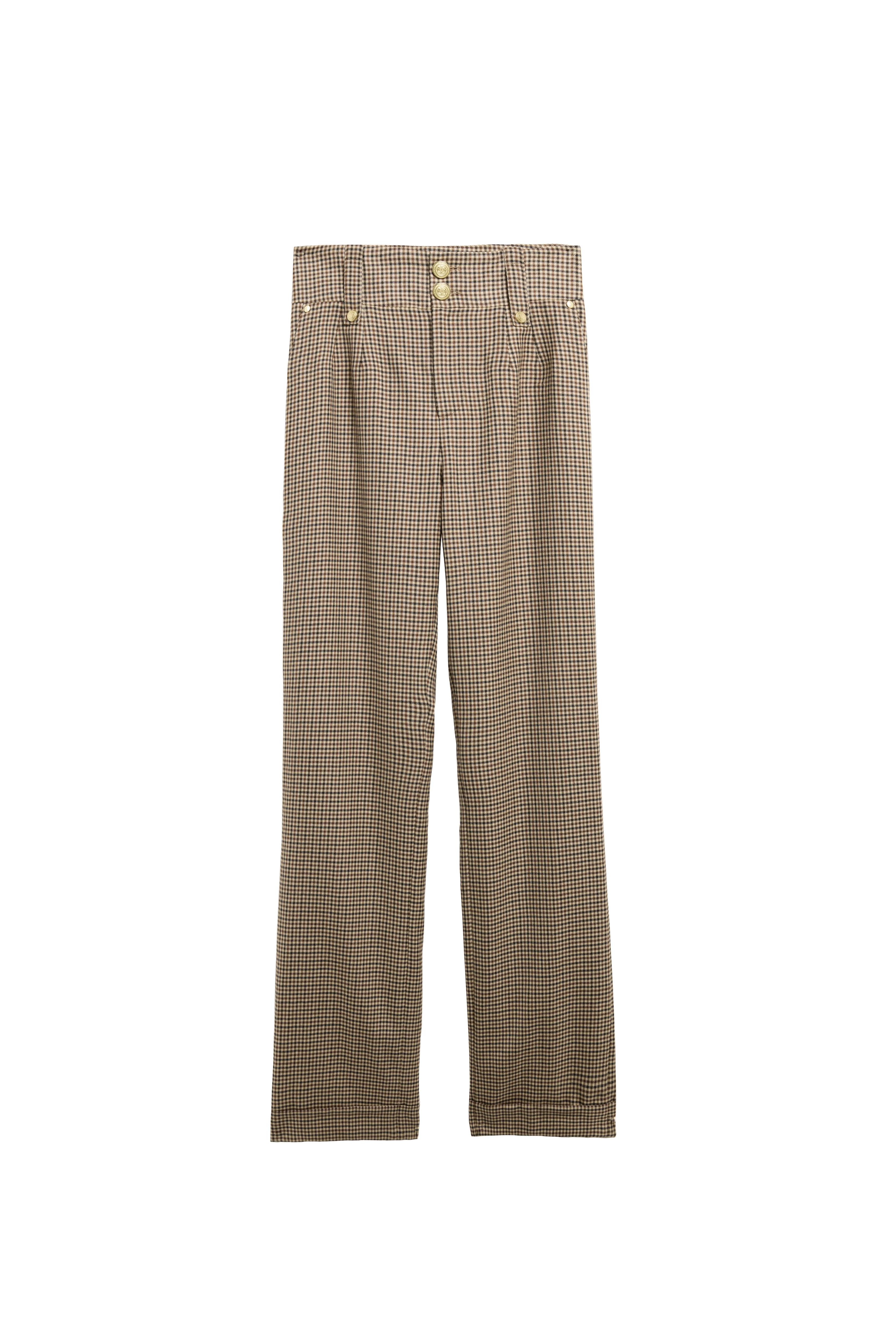 High Waisted Wide Leg Trouser (Westminster Tweed)