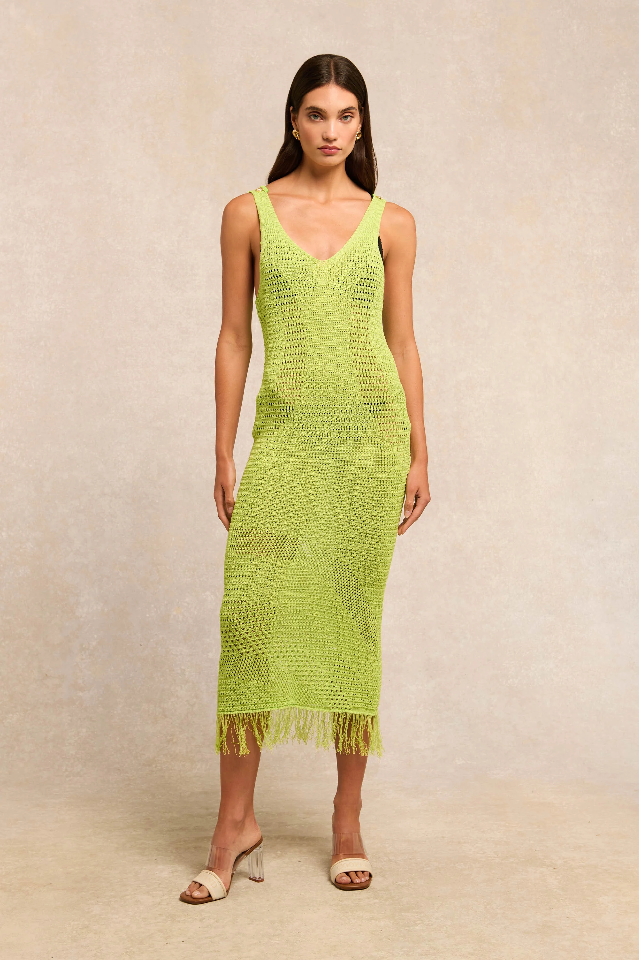 Darcie Beach Dress (Lime)