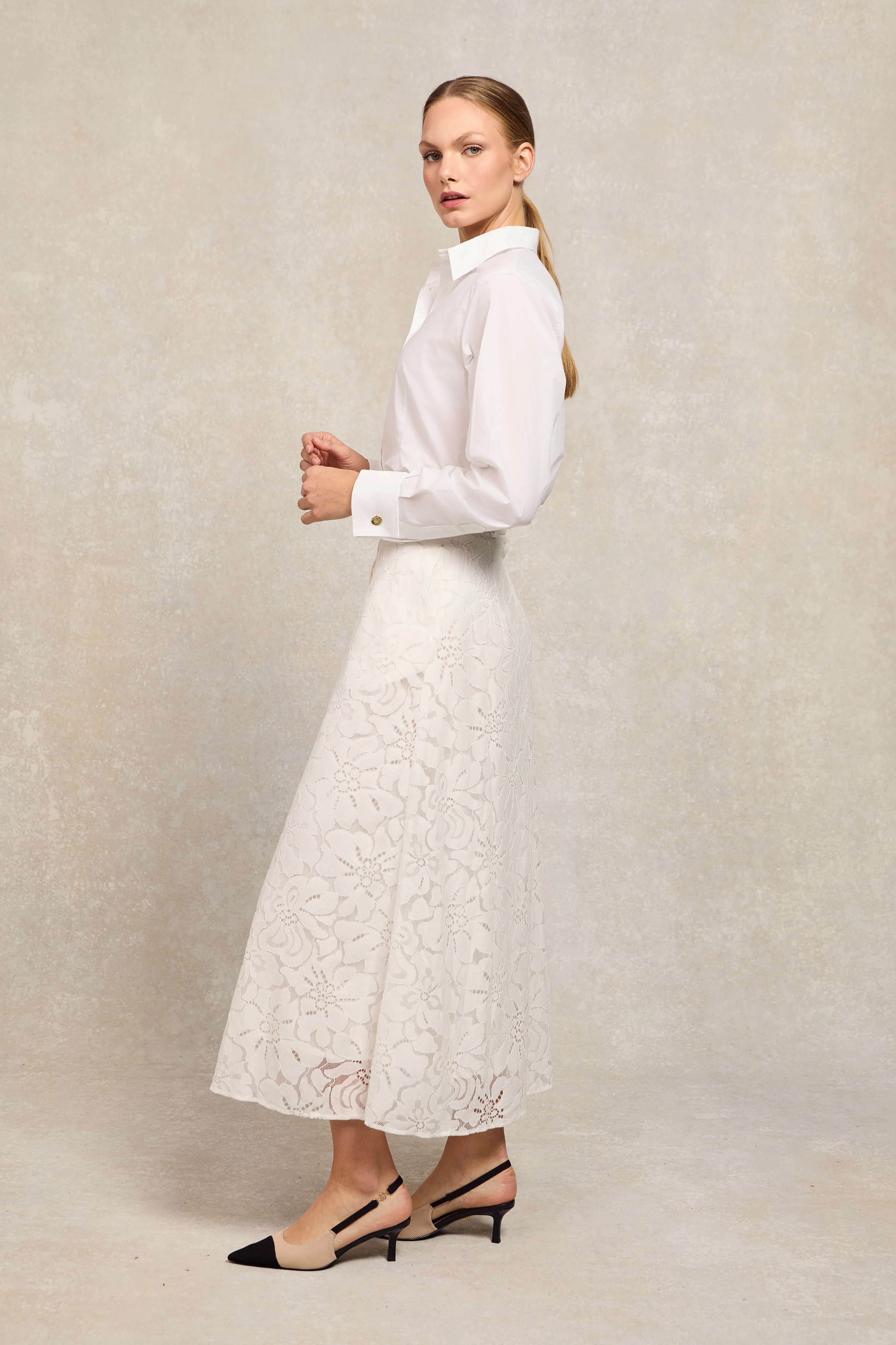 Annabel Lace Skirt (White)
