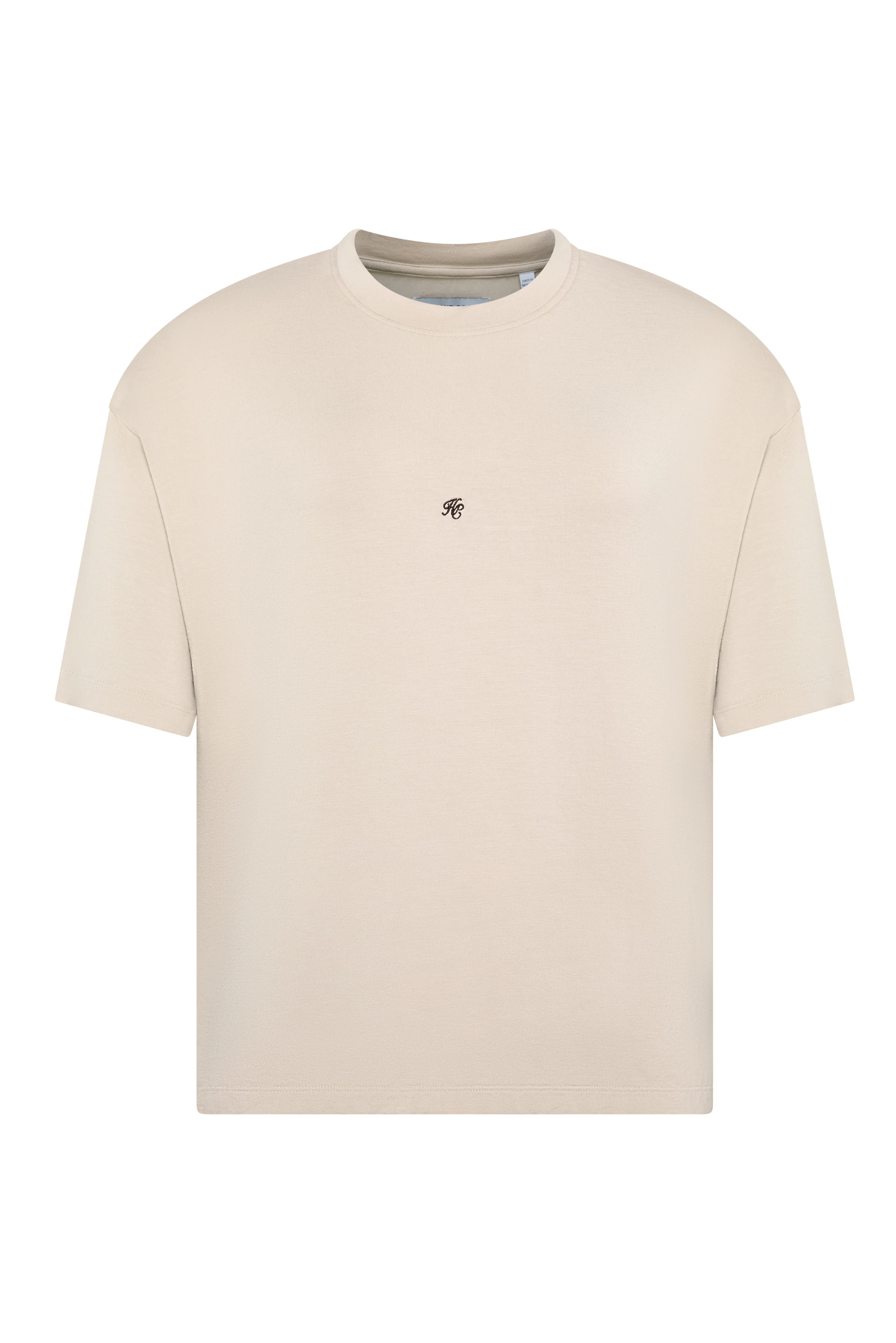 Oversized Monogram Tee (Stone)