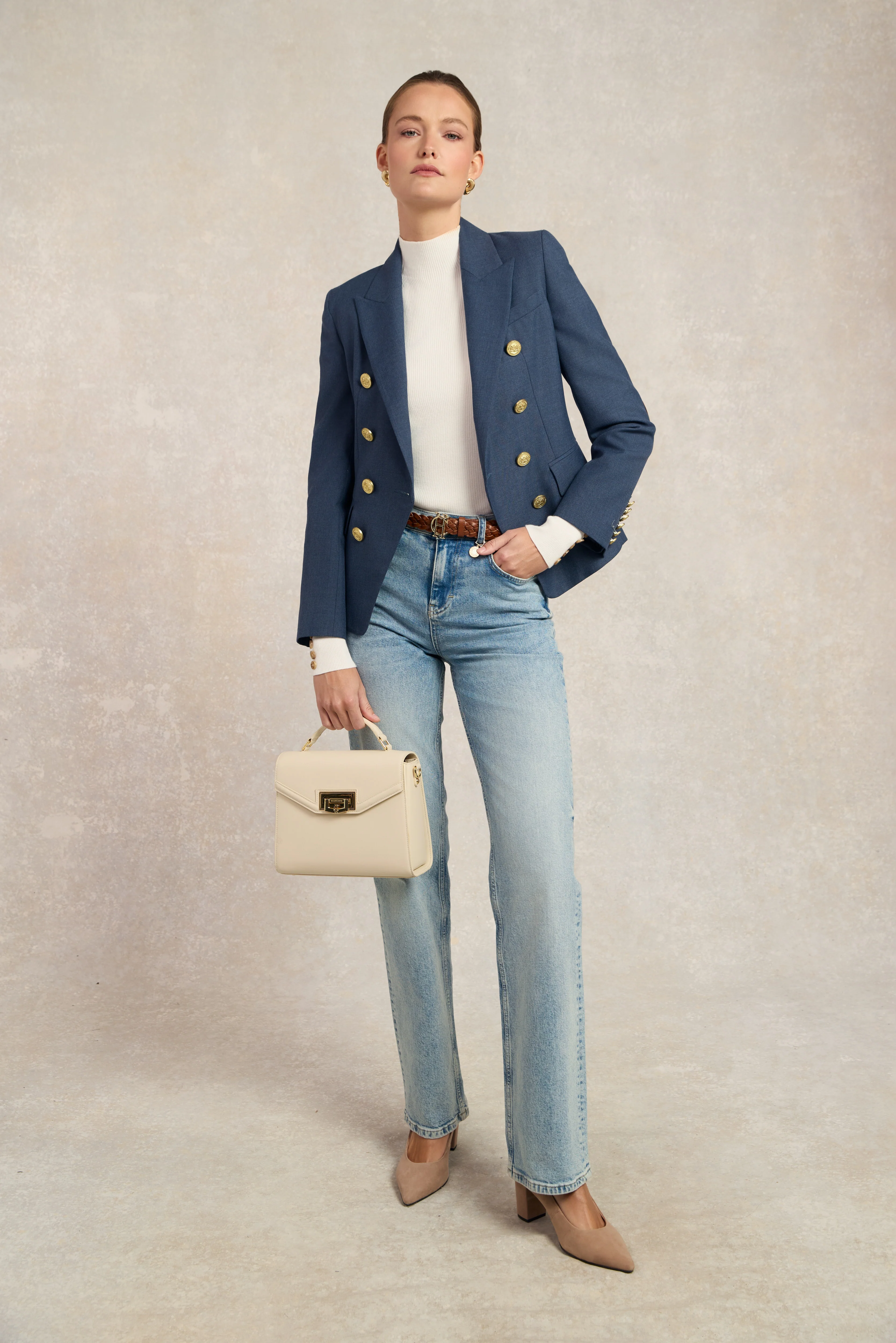 Tara High Neck Knit (Natural)