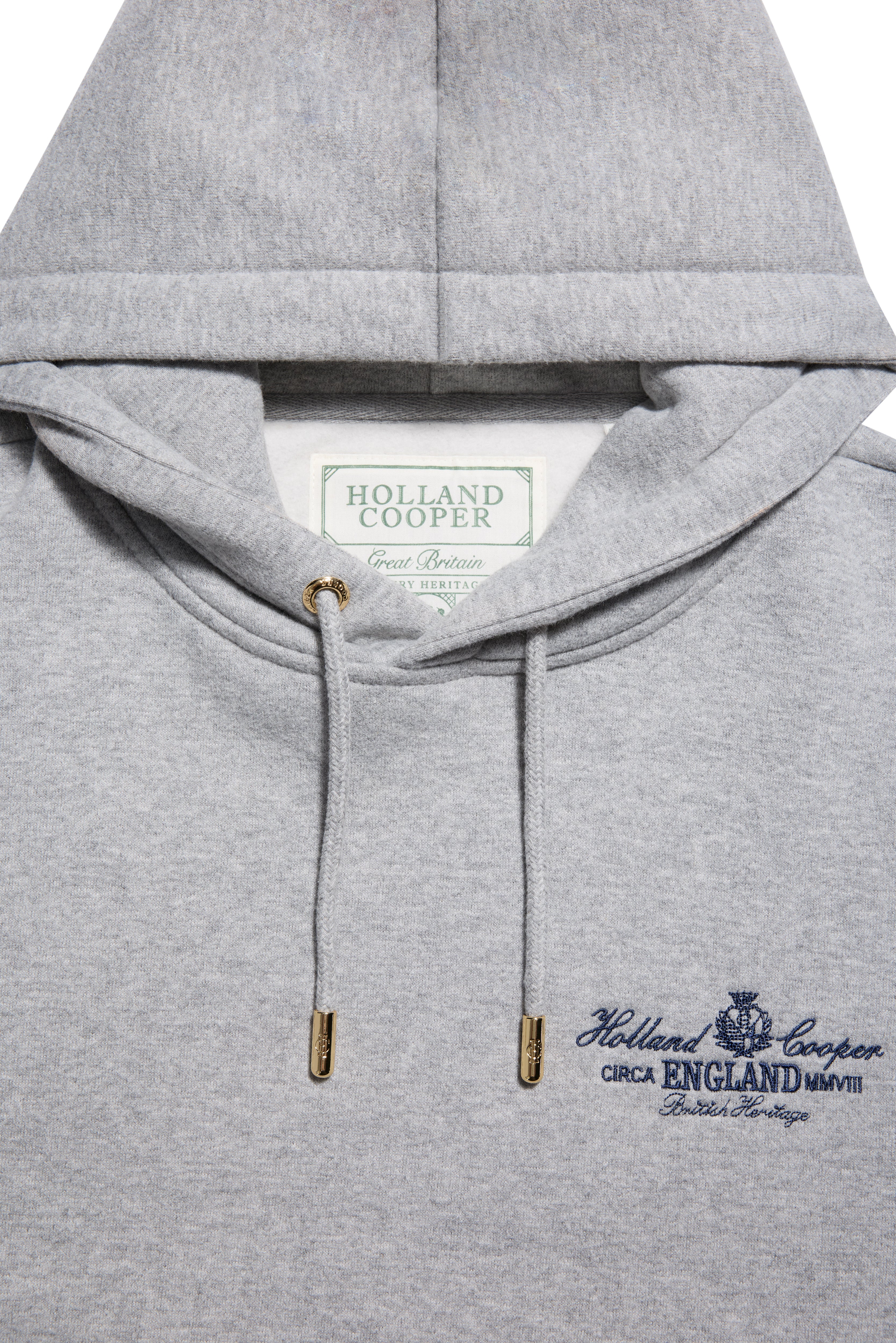 Relaxed Fit Script Hoodie (Grey Marl)