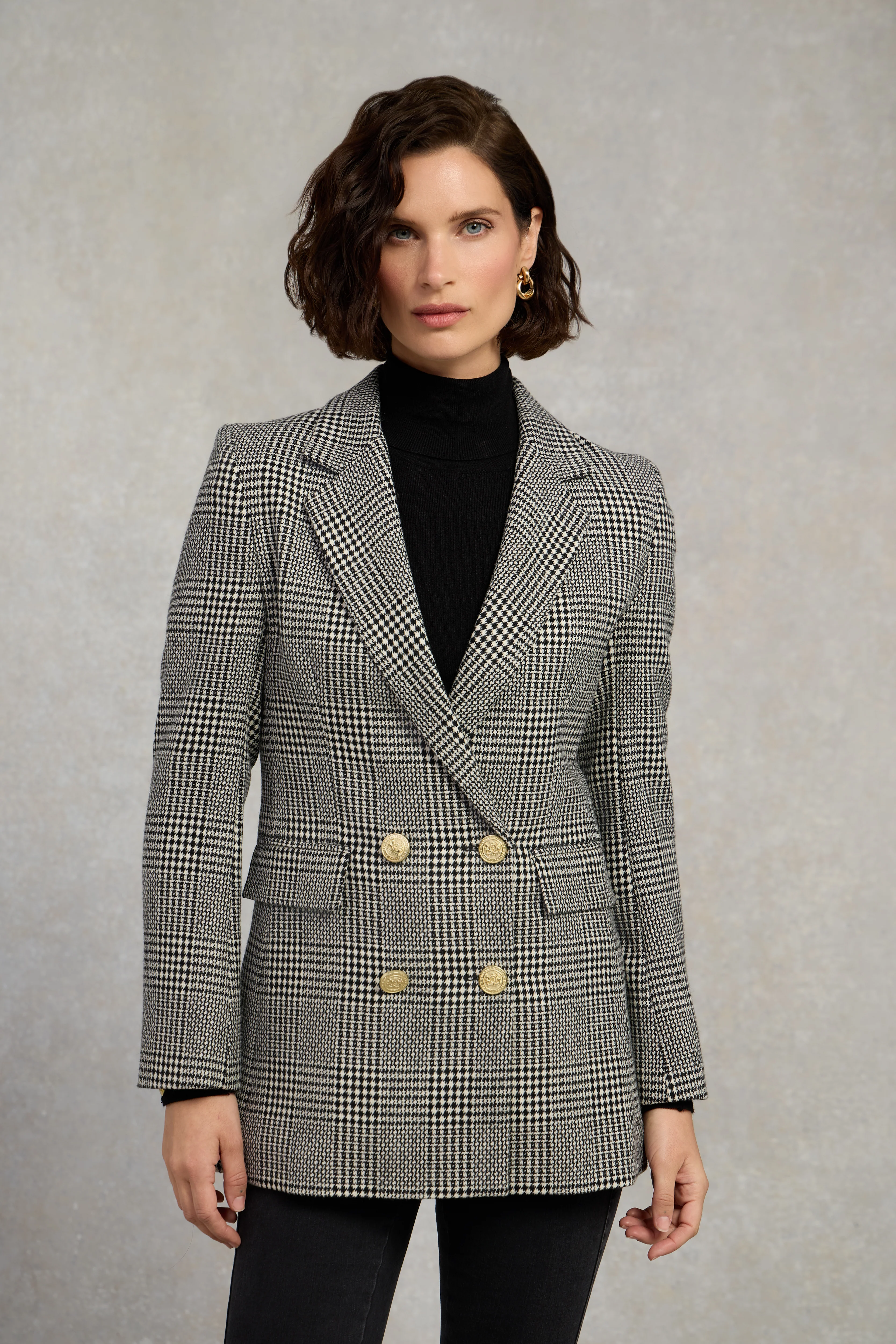 Double Breasted Blazer (Prince of Wales Mono)