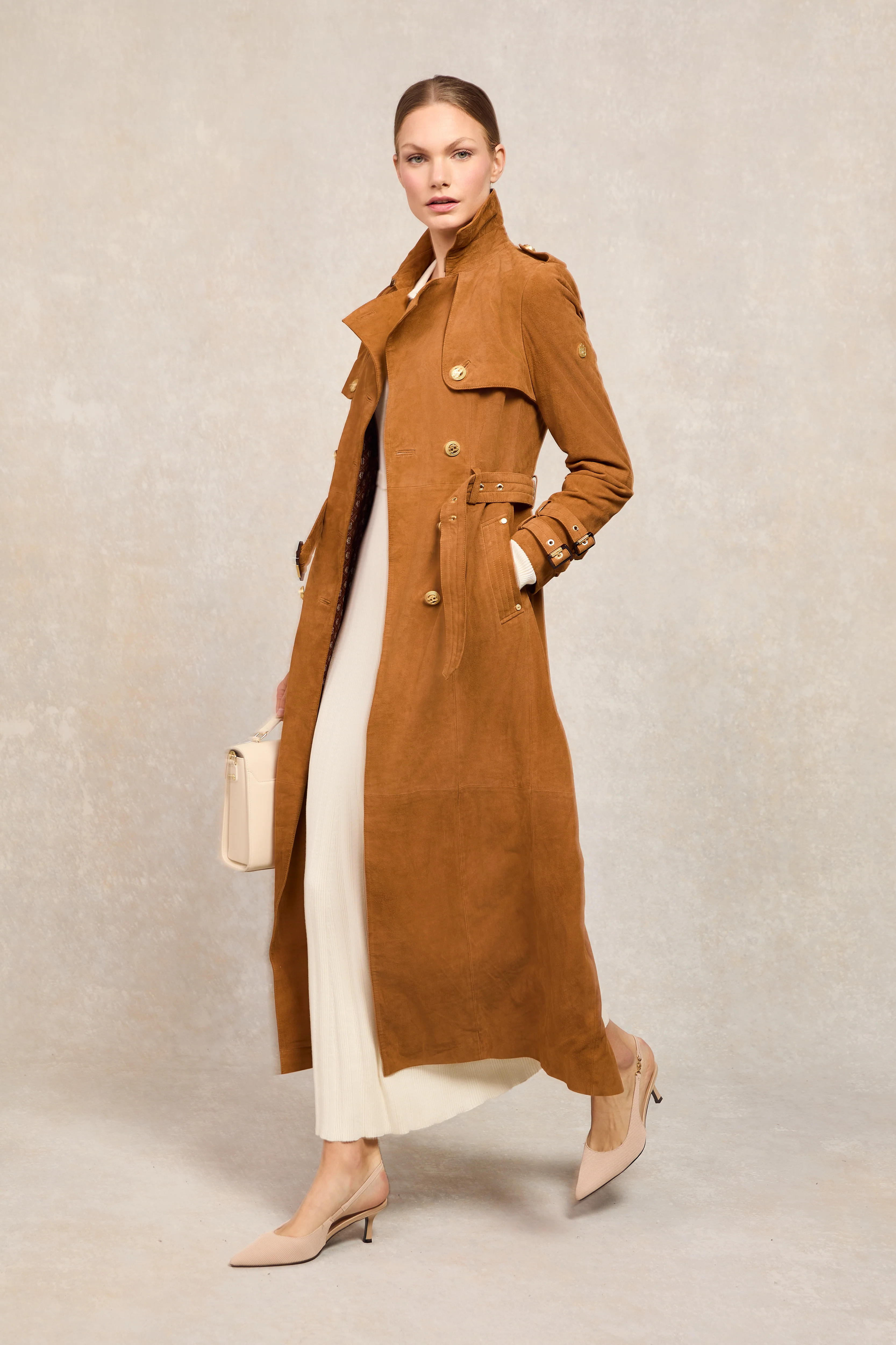 Evie Long Sleeve Knit Maxi Dress (Natural)