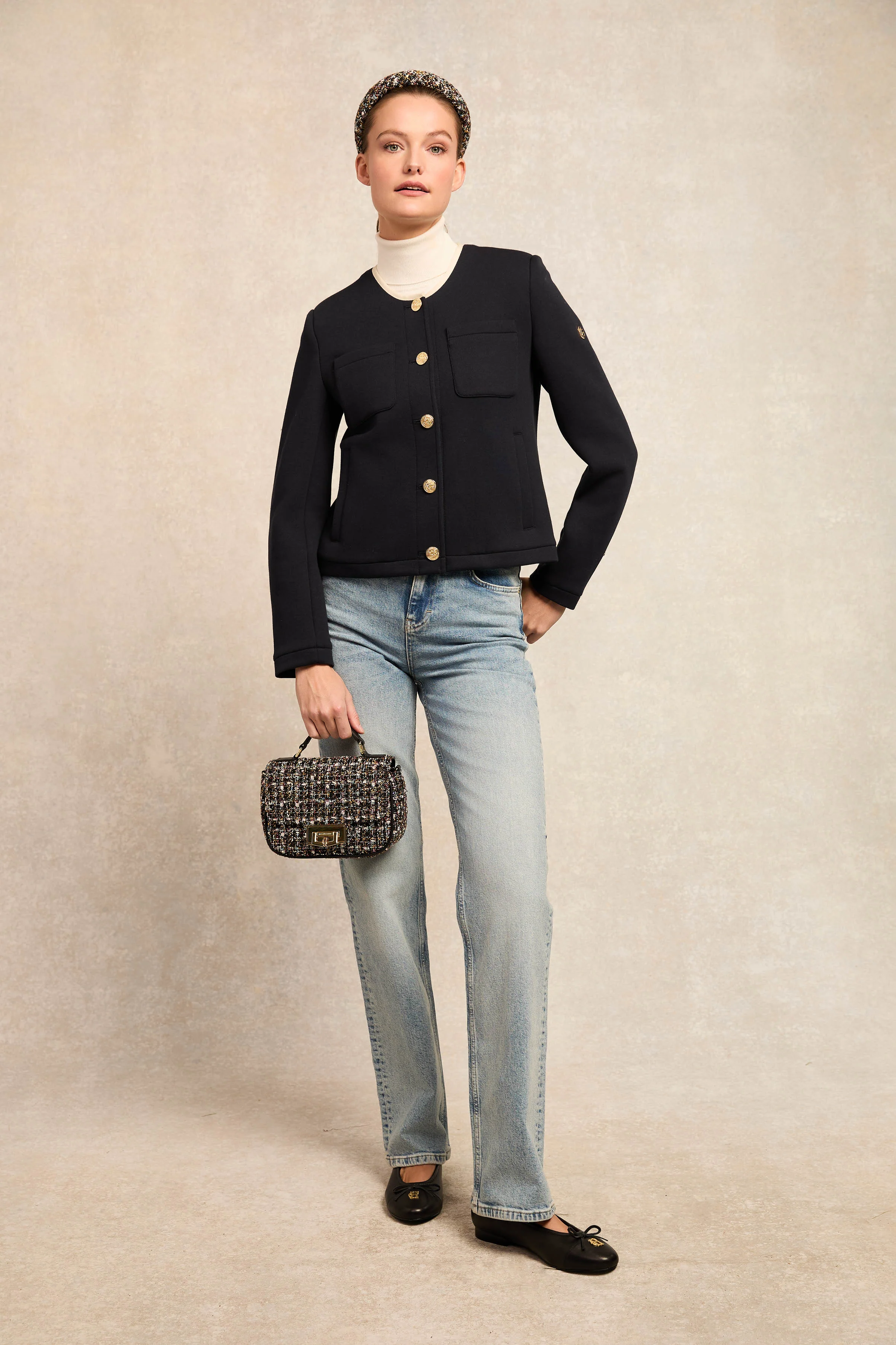 Chloe Jersey Jacket (Ink Navy)