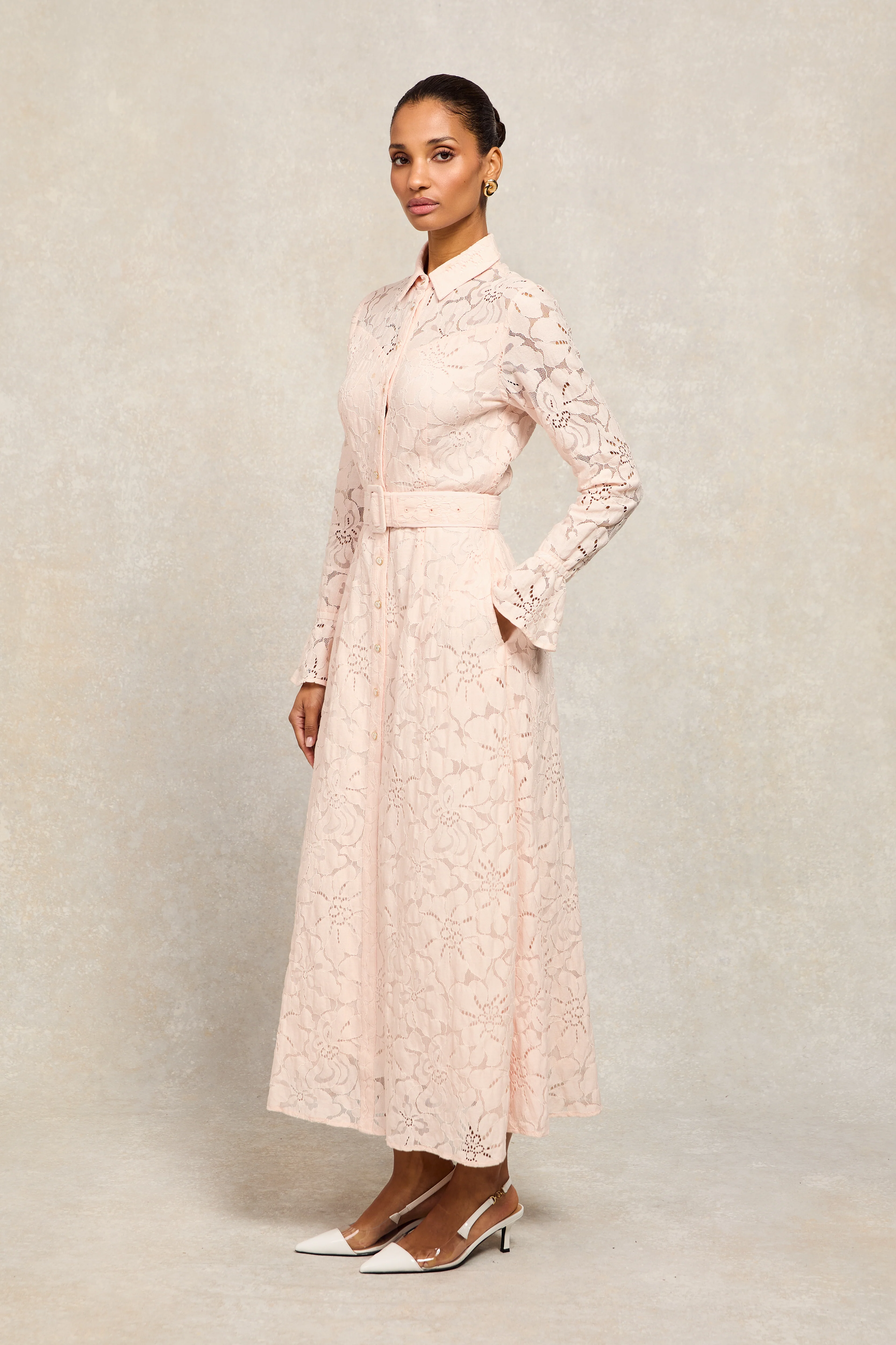 Annabel Lace Dress (Blush)