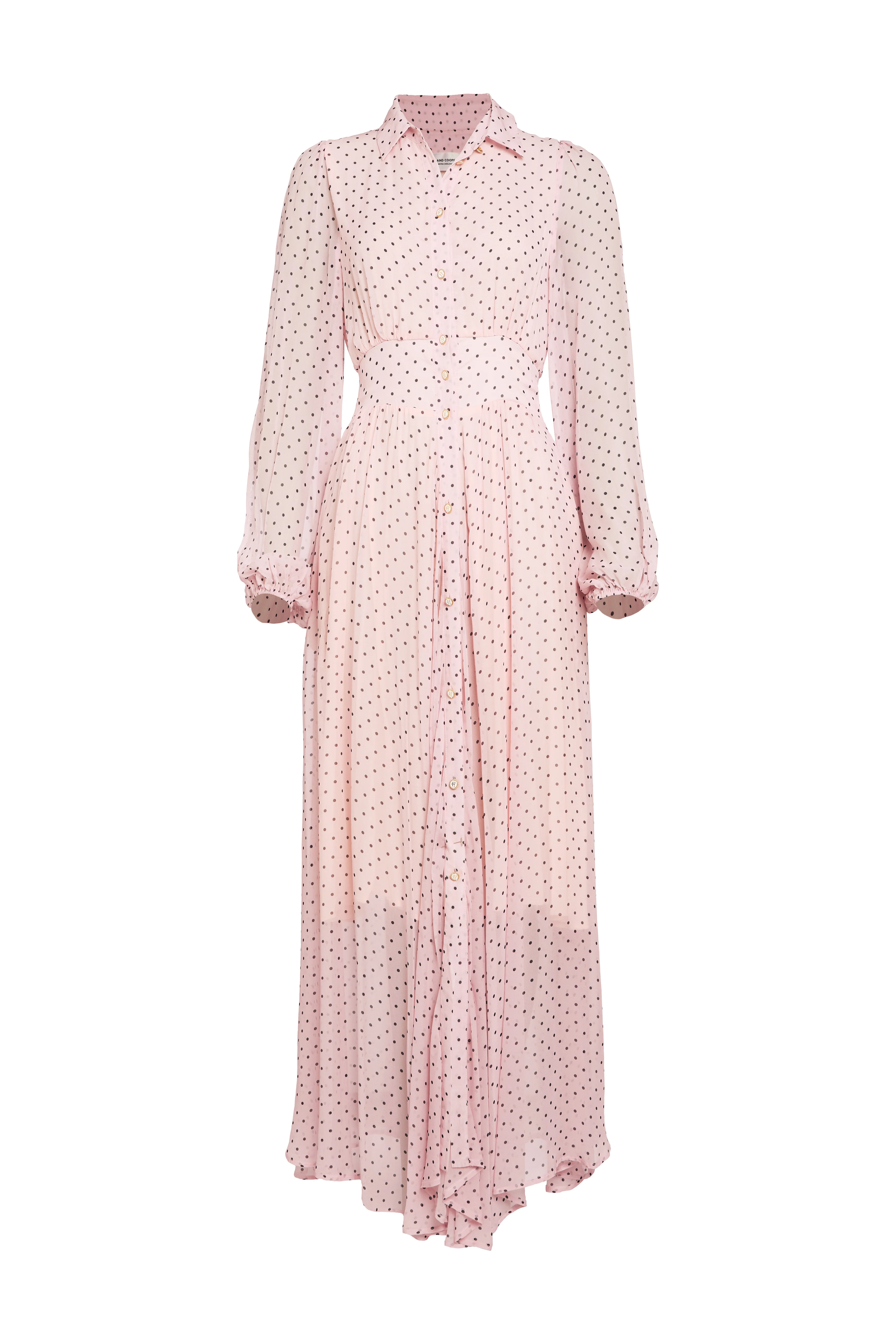 Paros Shirt Dress (Pink Polka Dot)