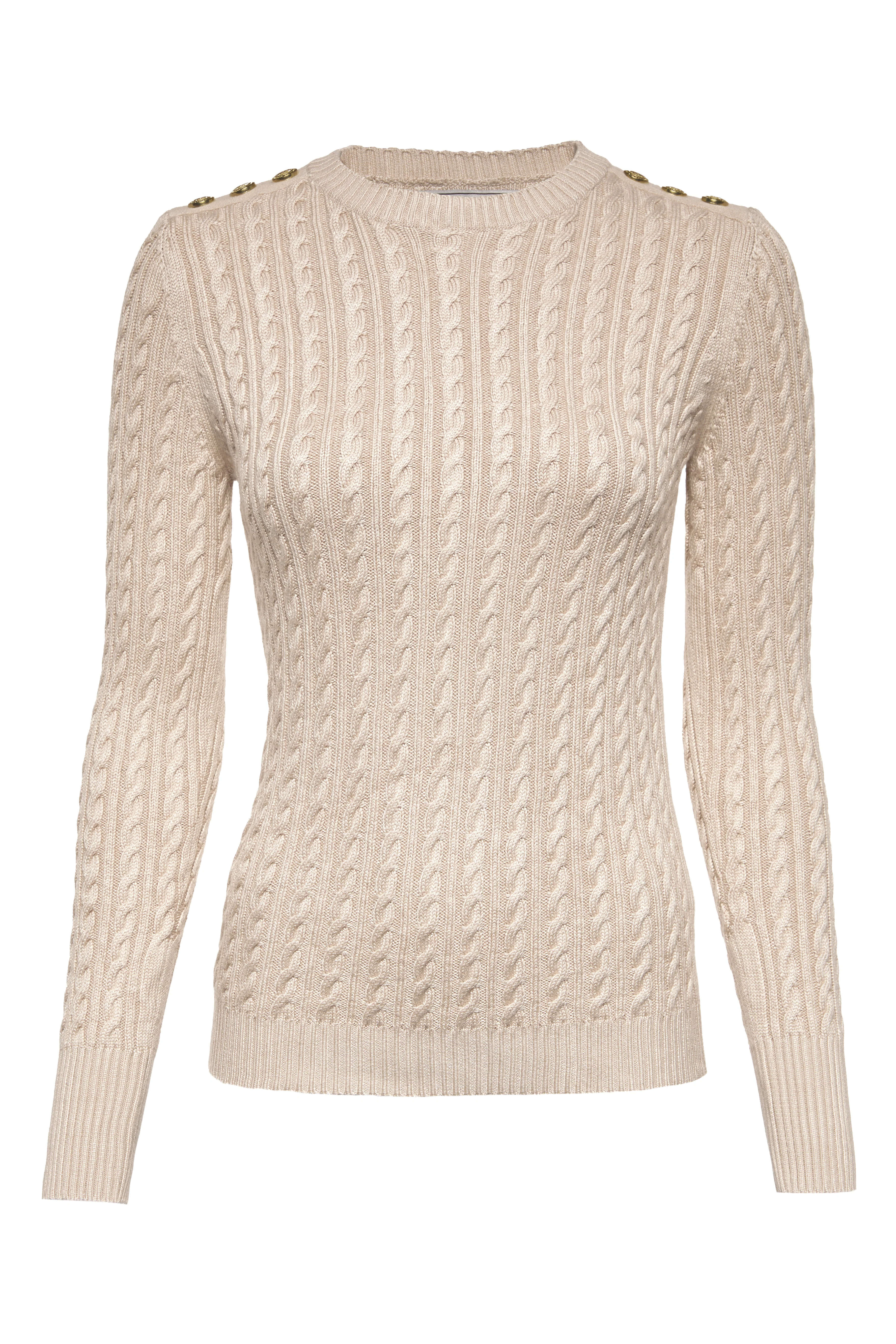 Seattle Cable Crew Knit (Oatmeal)