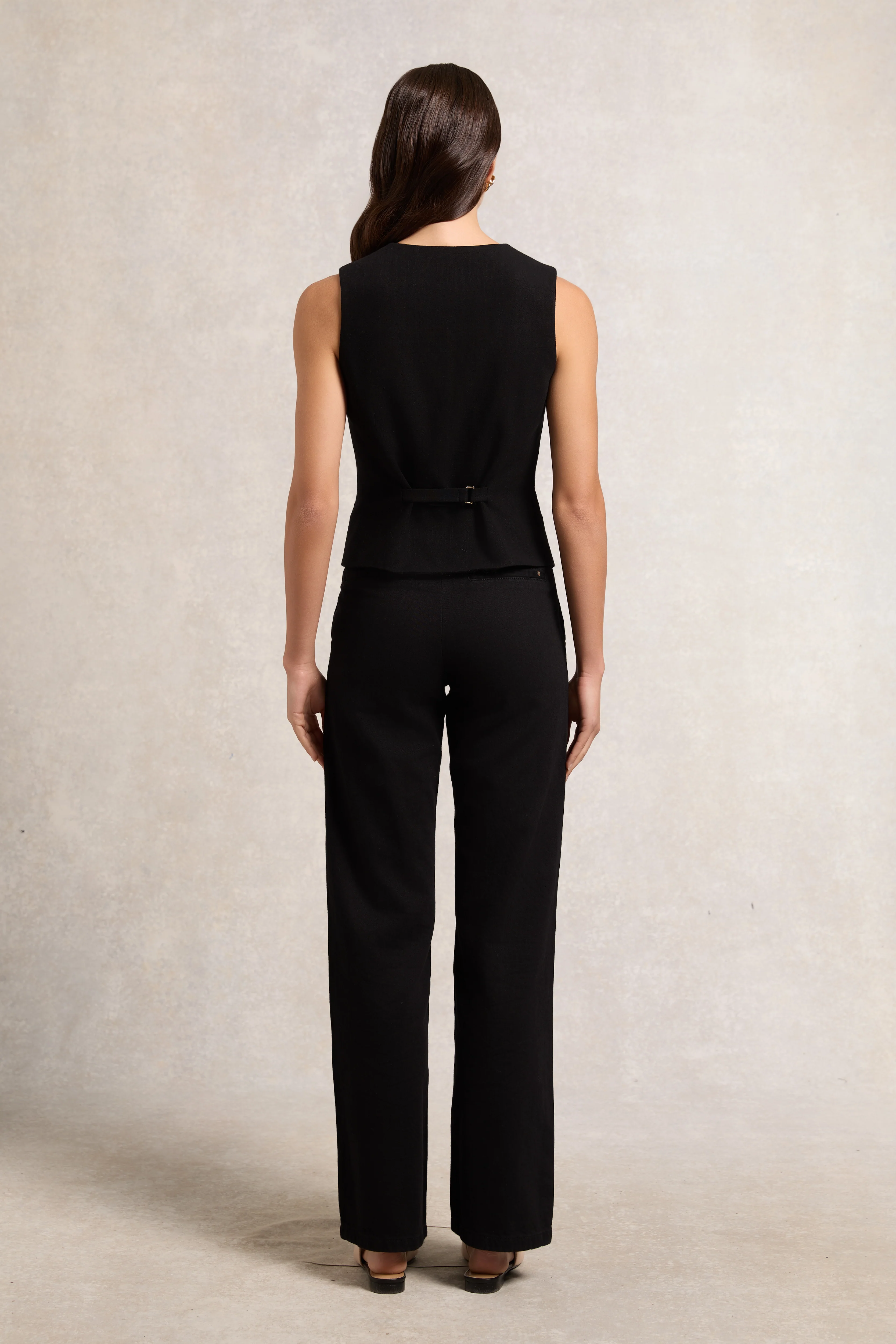 Richmond Waistcoat (Black Linen)