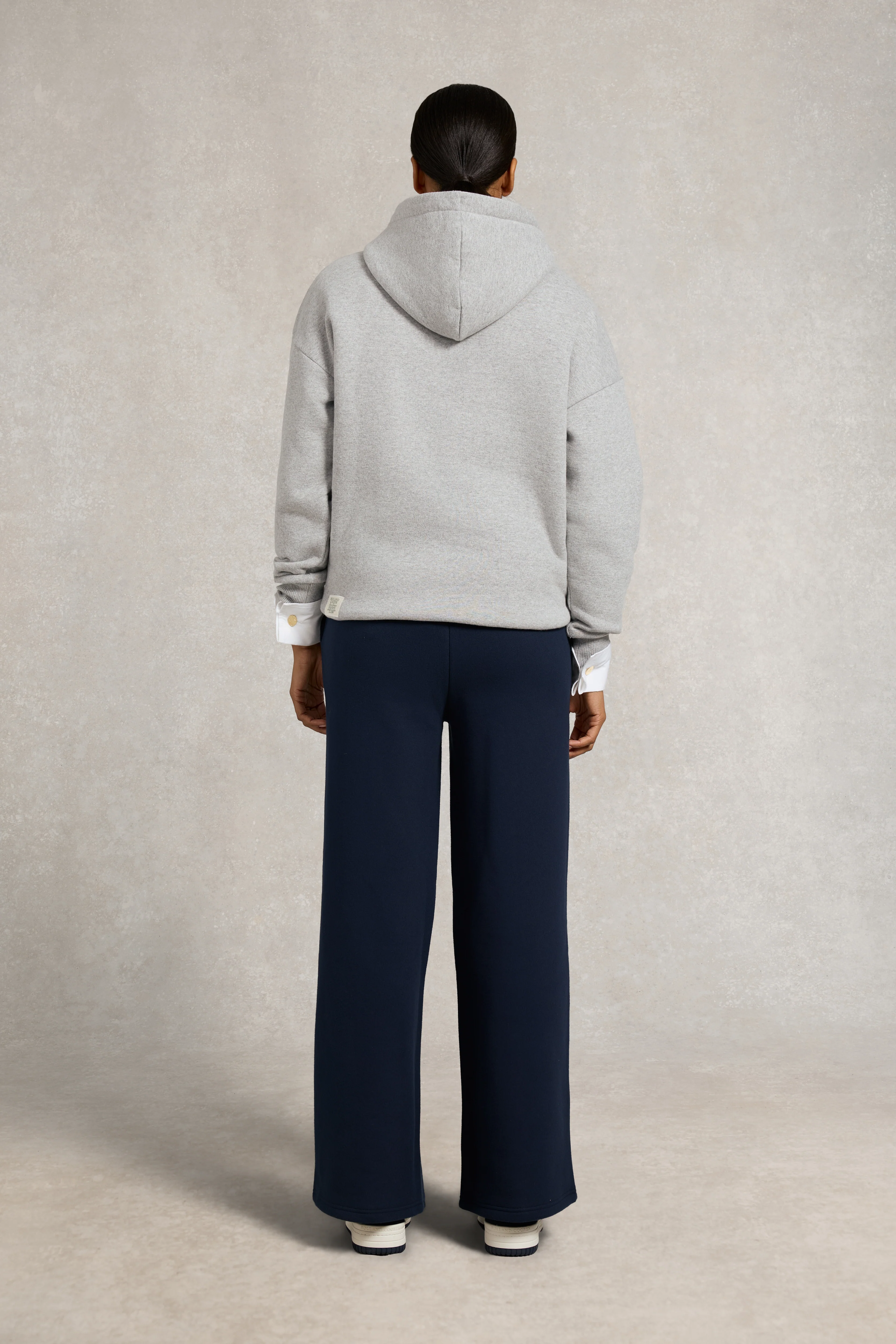 Relaxed Fit Script Hoodie (Grey Marl)