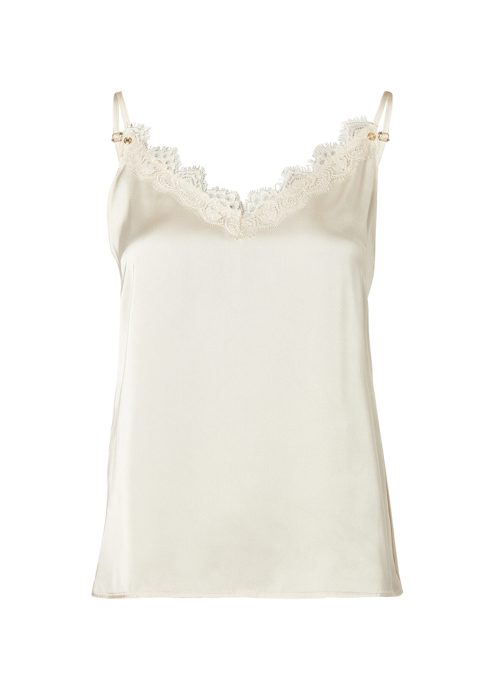 Satin Lace Cami (Oyster)