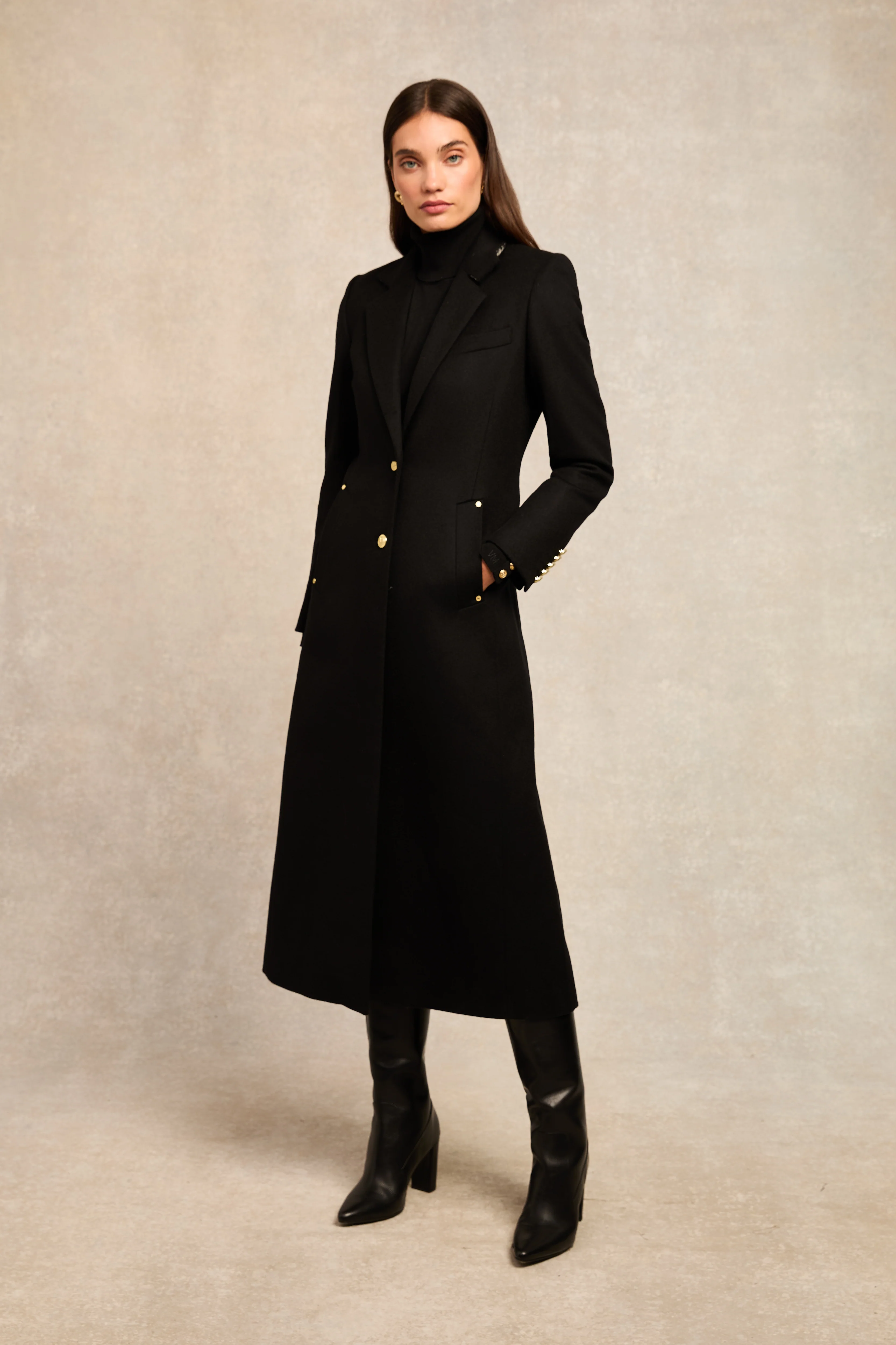Full Length Regency Coat (Soft Black)
