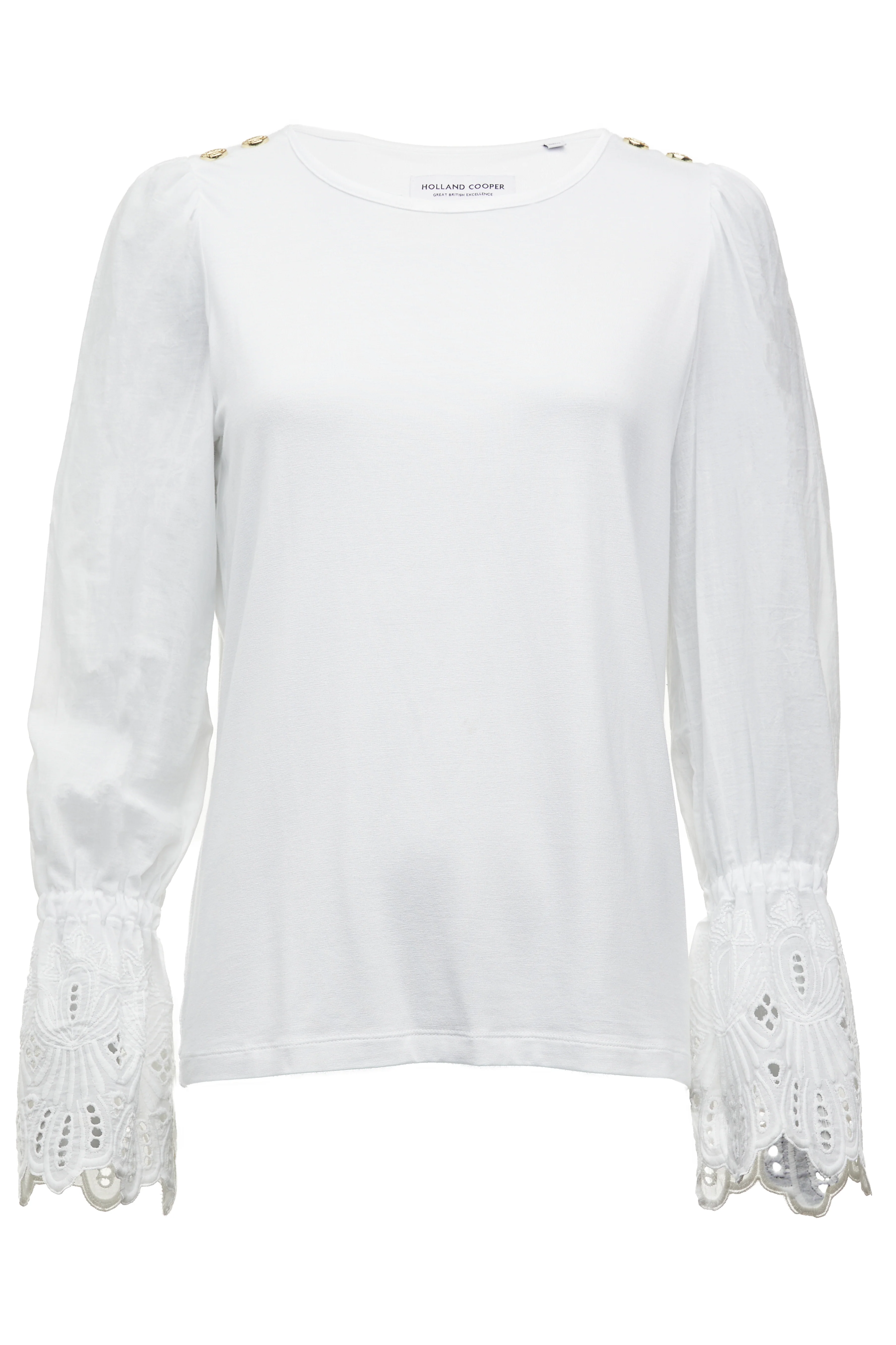 Francesca Jersey Blouse (White)