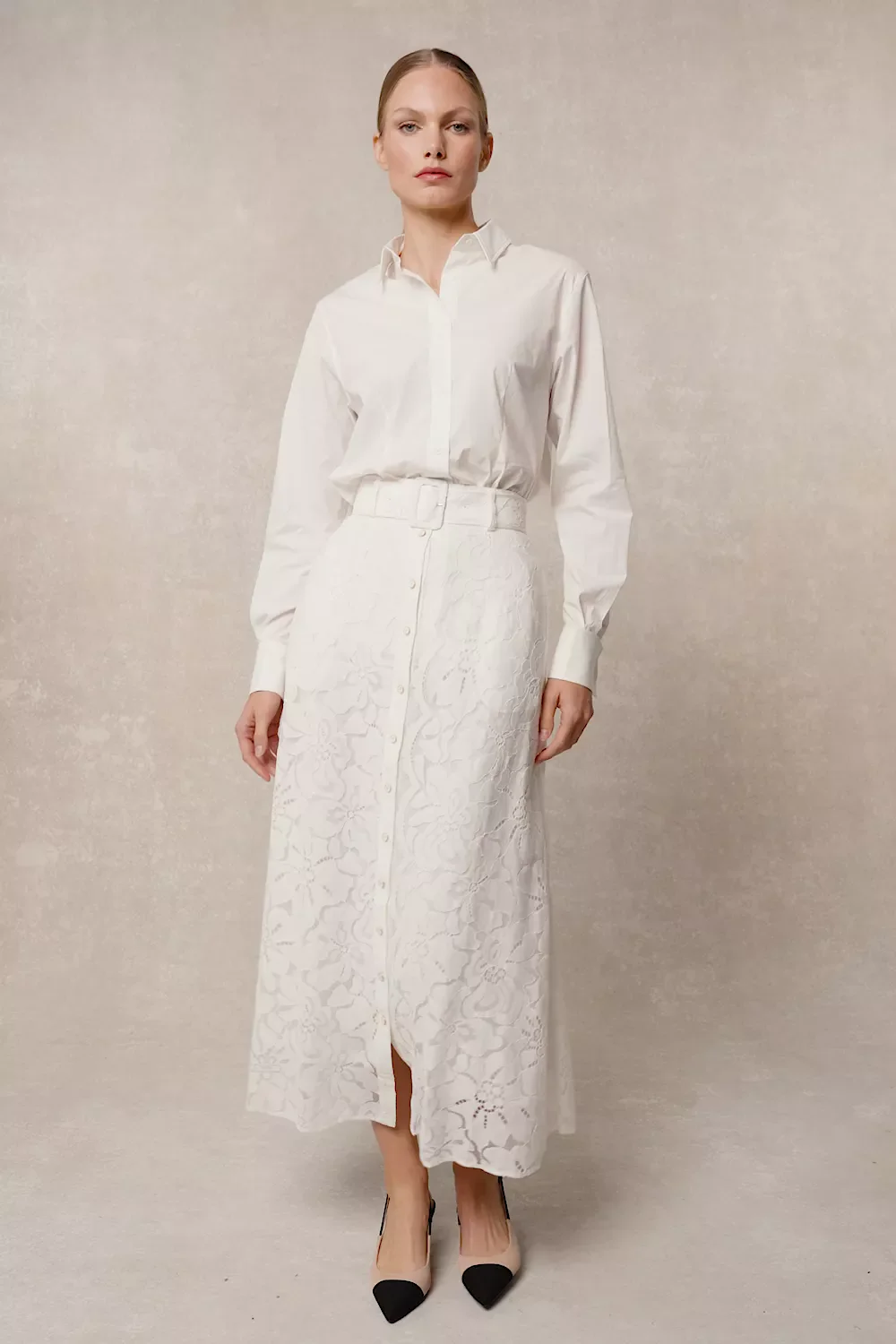 Annabel Lace Skirt (White)