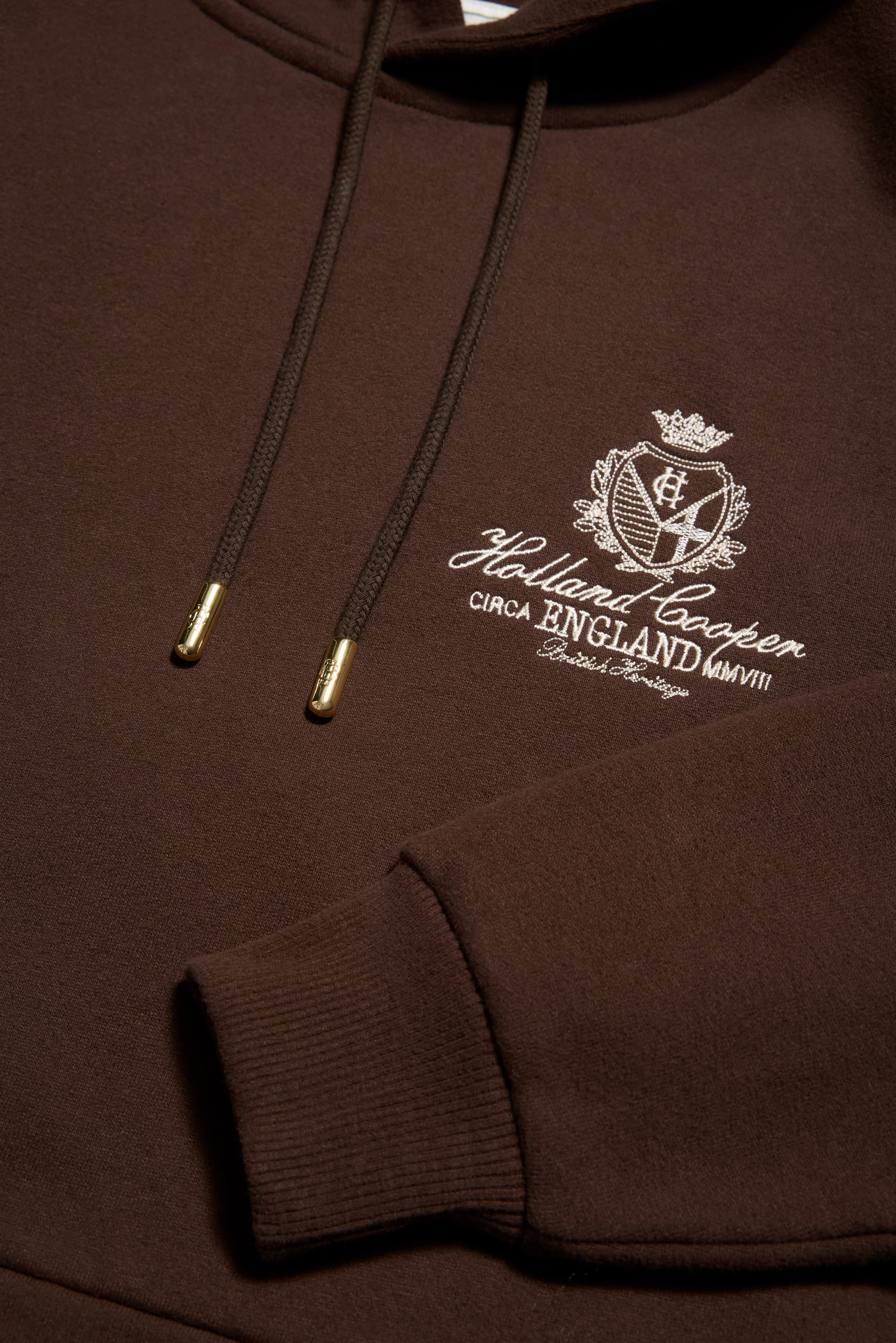 Relaxed Fit Script Hoodie (Walnut)