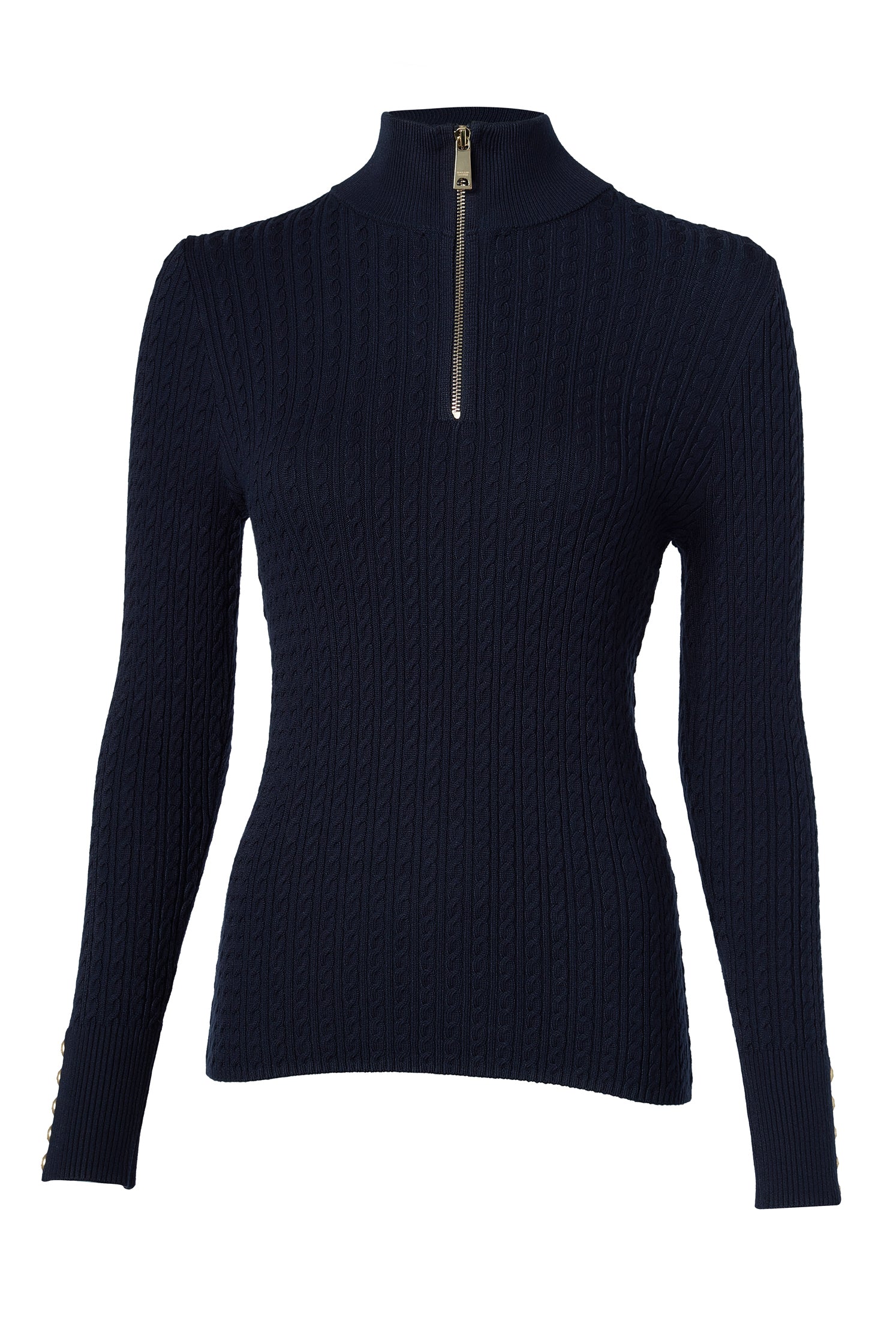 Ava Quarter Zip Knit (Ink Navy)