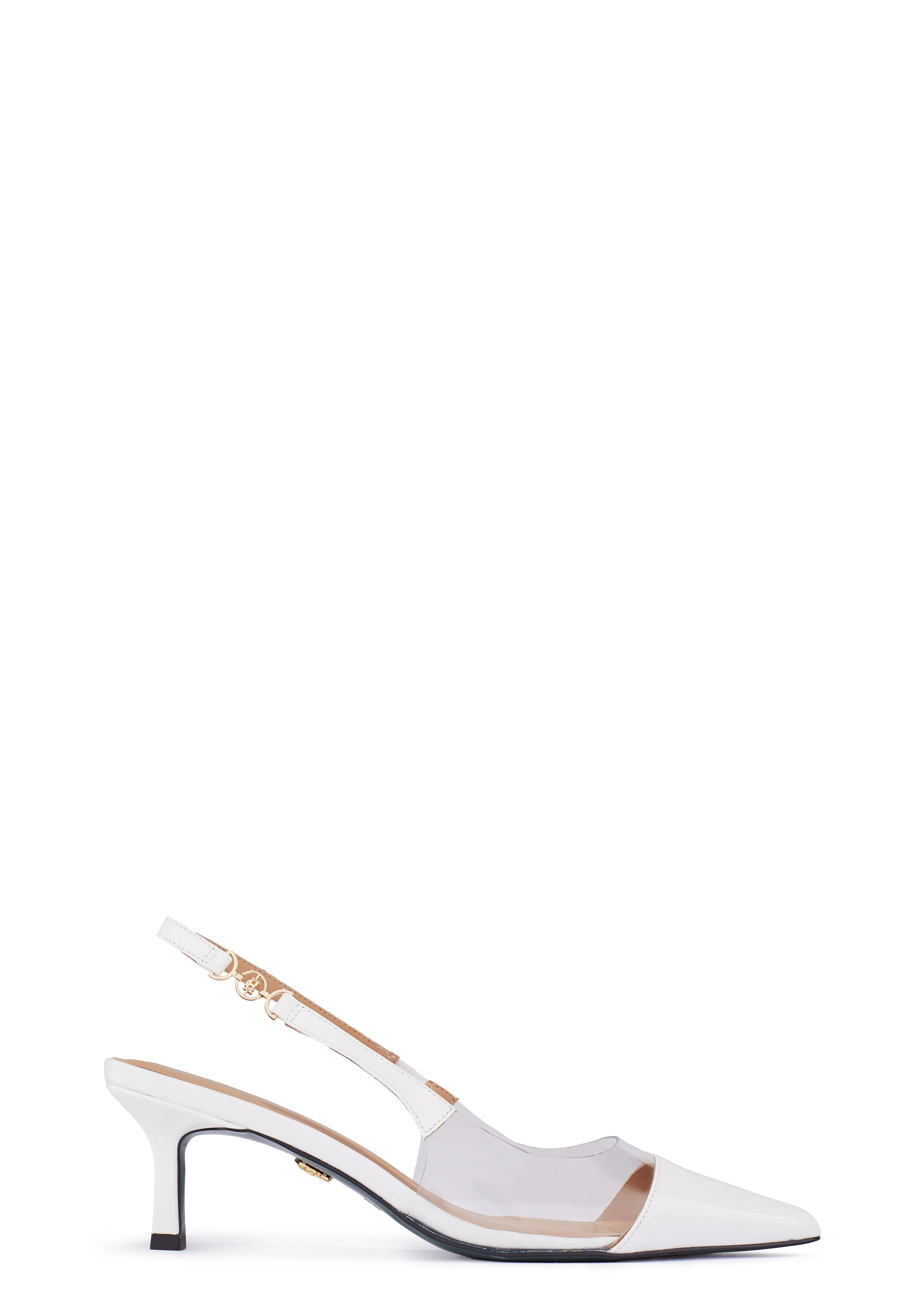 Regency Kitten Heel (Clear White)