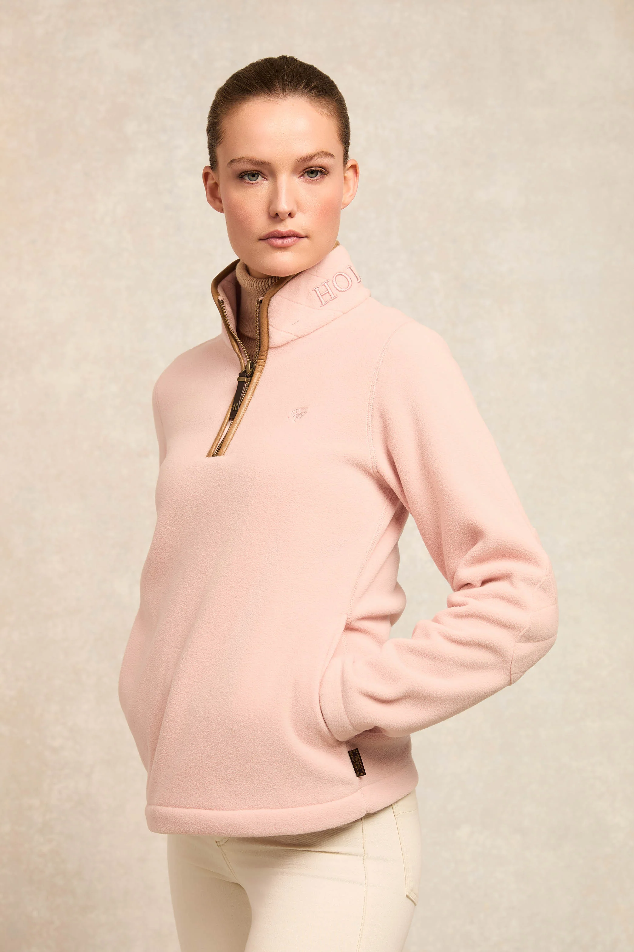 Country Fleece Quarter Zip (Soft Pink)