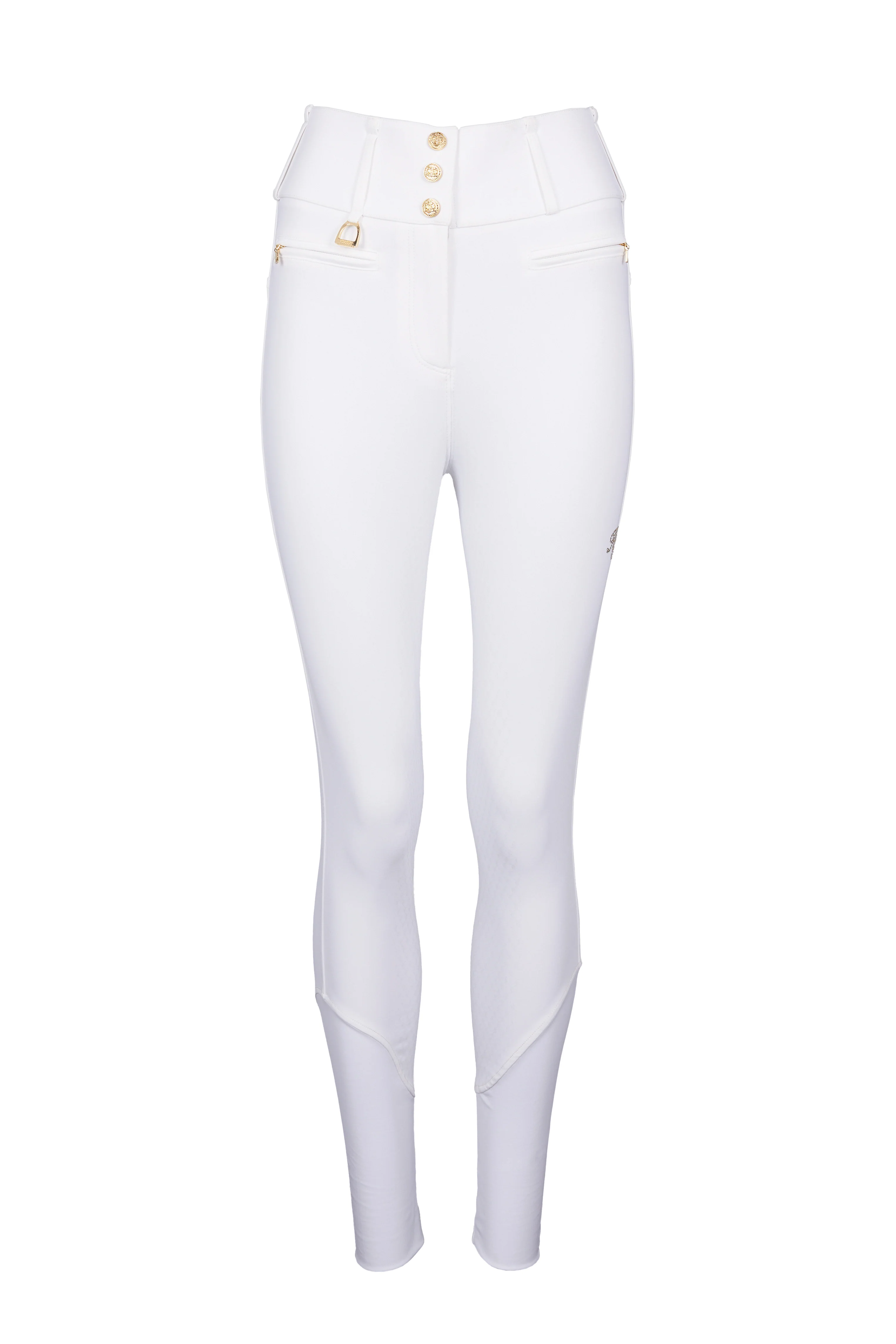 Premium Competition High Rise Breeches (White)