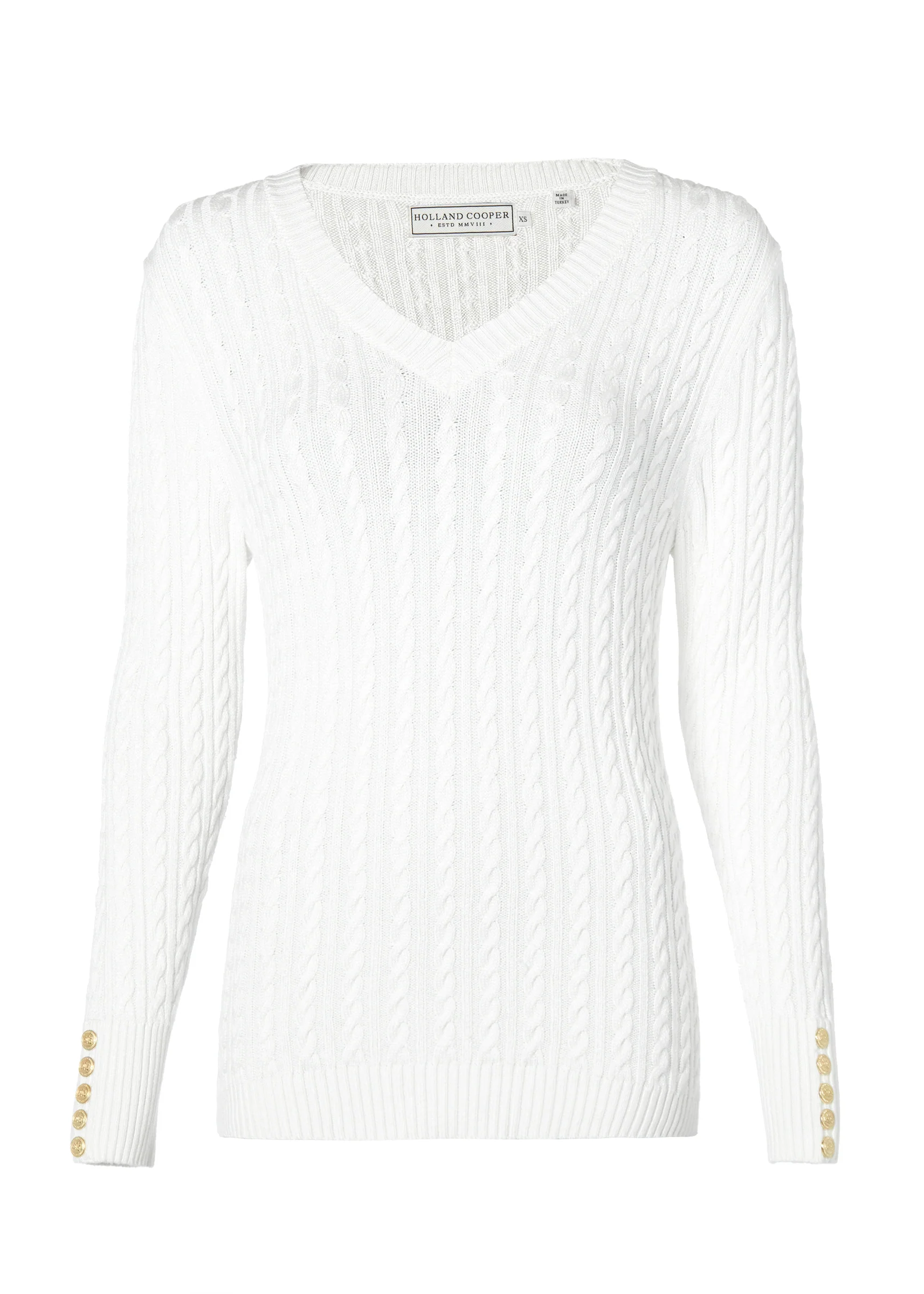 Seattle V-Neck Knit (Winter White)