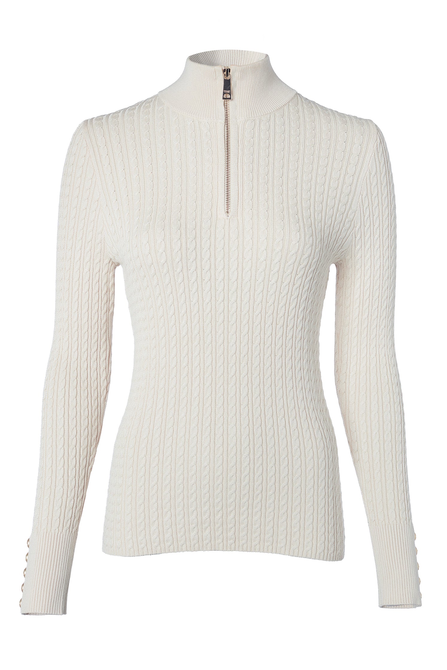 Ava Quarter Zip Knit (Almond)