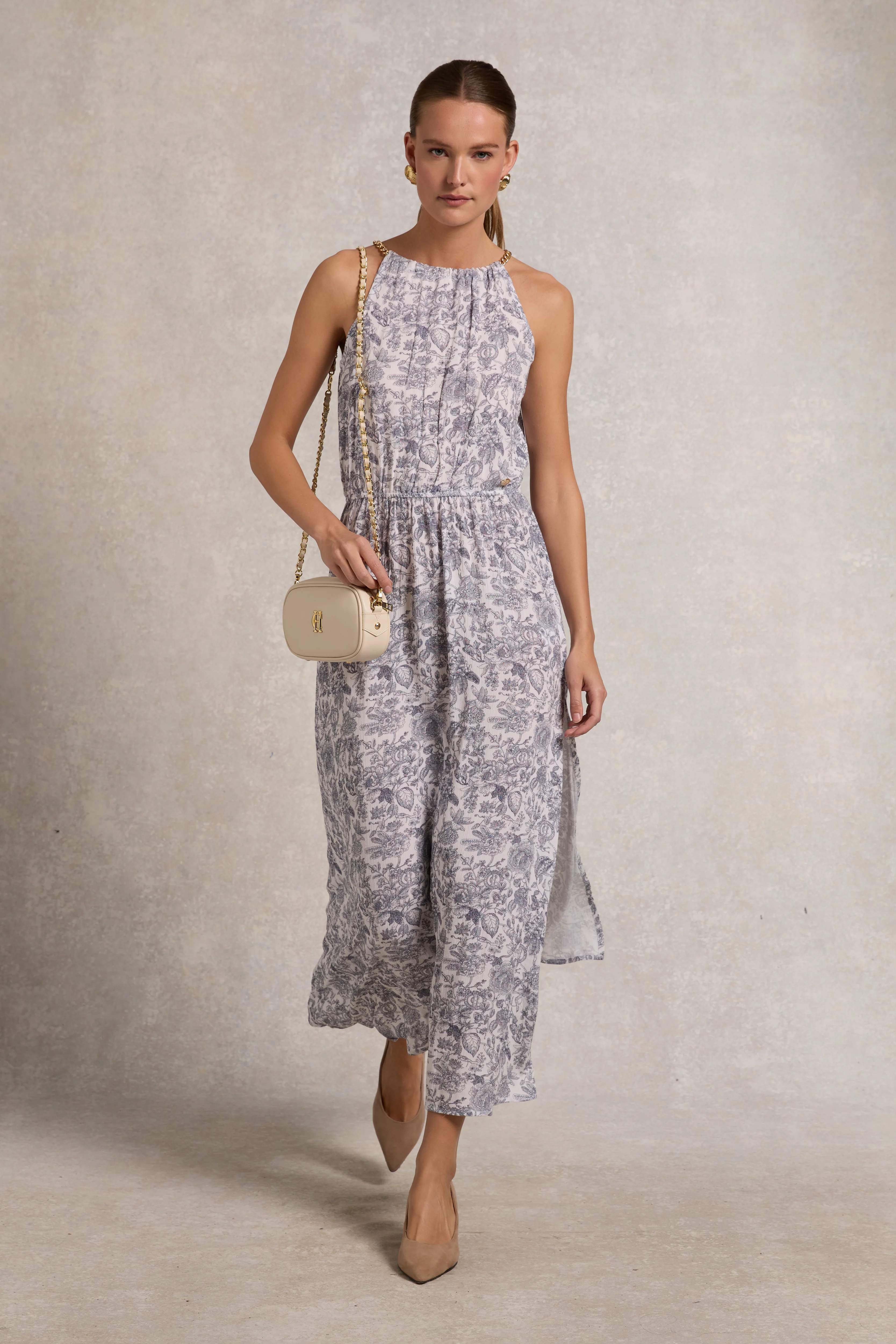 Paloma Maxi Dress (White Willow)