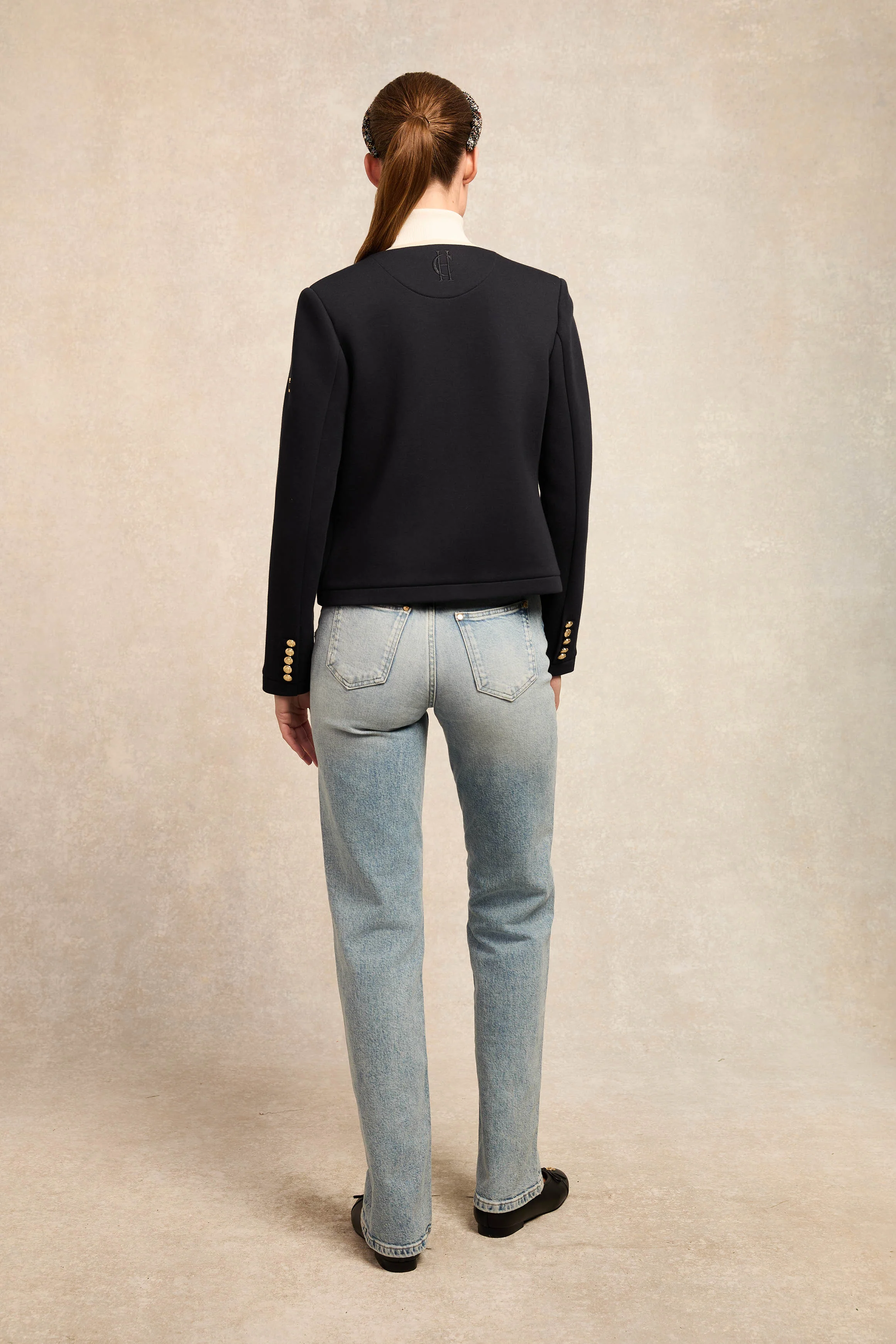 Chloe Jersey Jacket (Ink Navy)