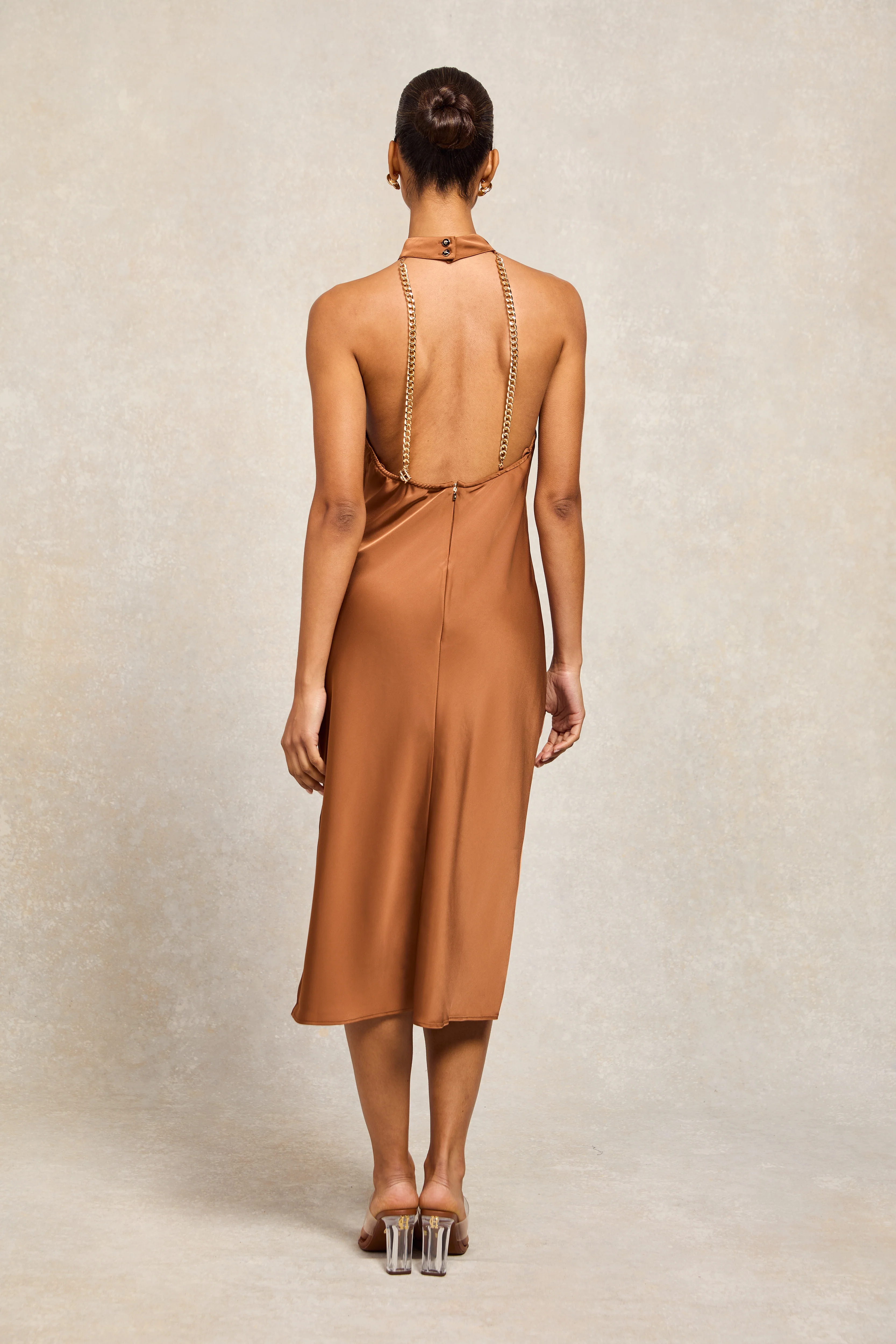 Florence Satin Dress (Copper)