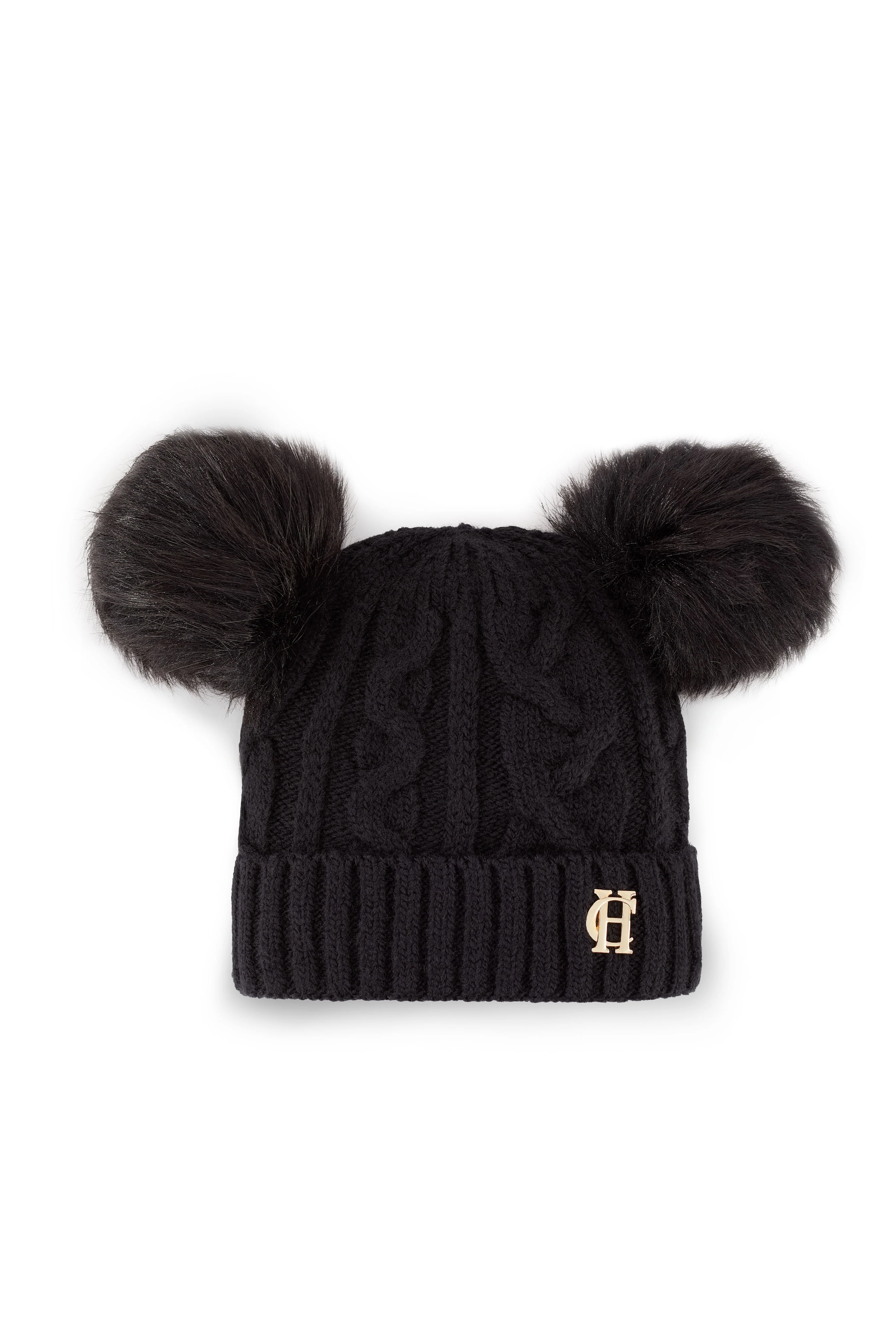 Baby Cable Hat (Black)