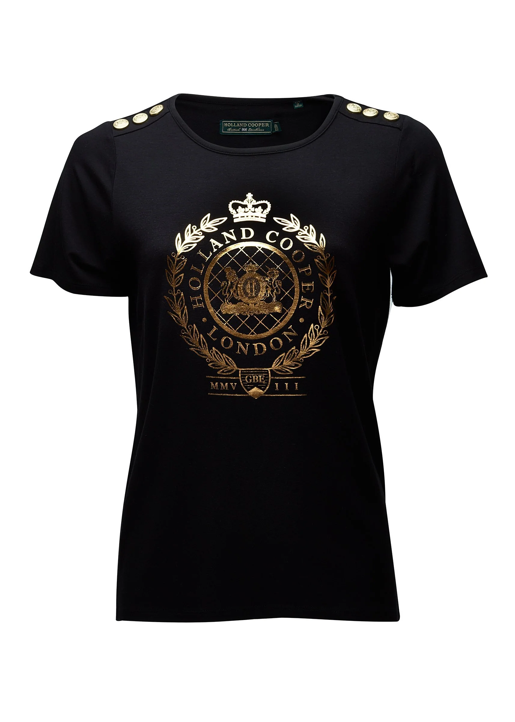 Ornate Crest Tee (Black)