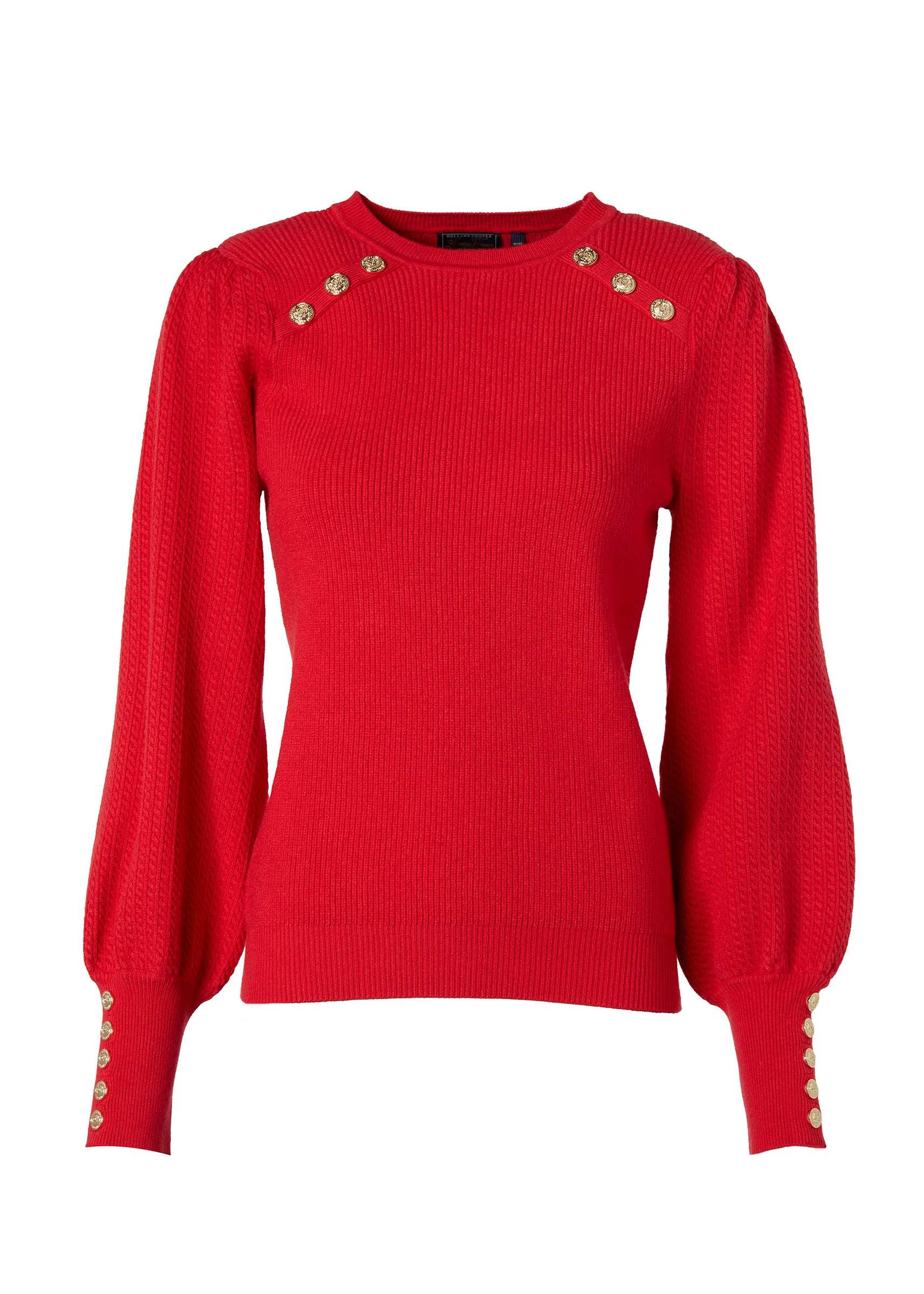 Naomi Crew Neck Knit (Hot Coral)