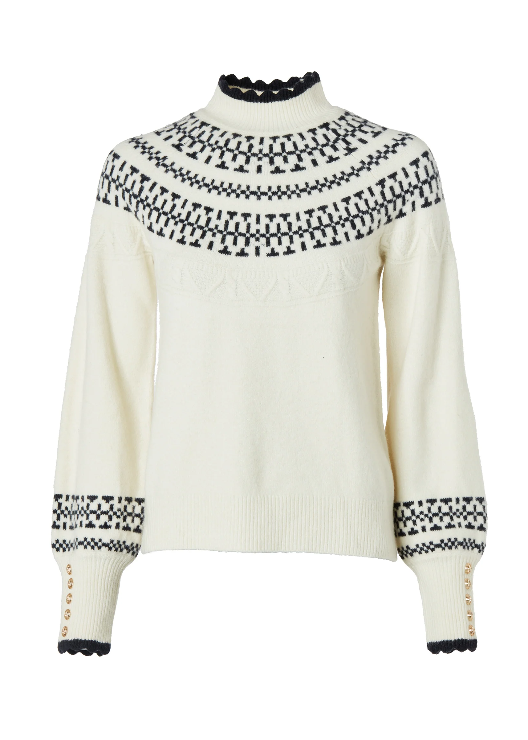 Elodie Roll Neck Knit (Natural)