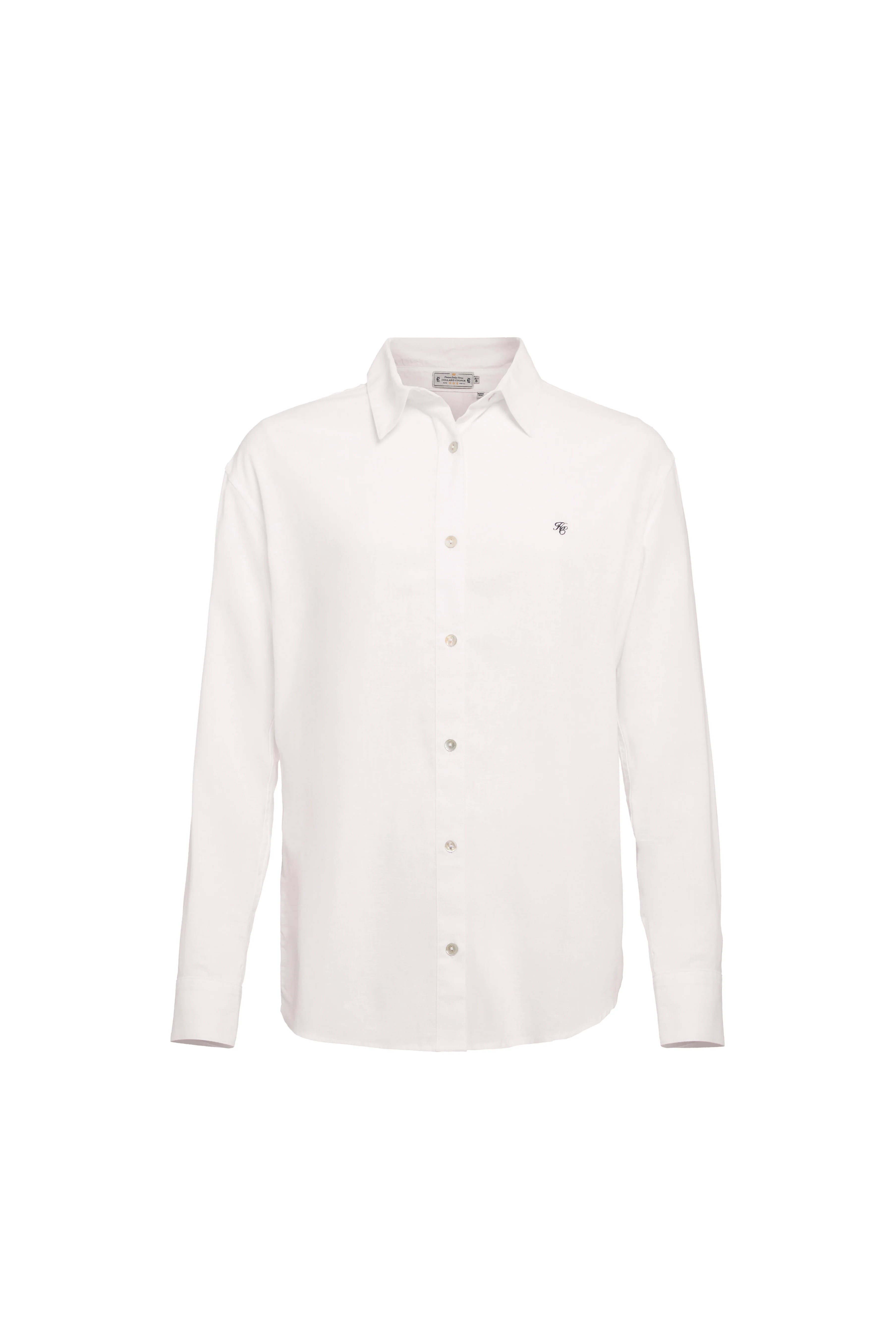 Relaxed Fit Linen Shirt (Optic White)