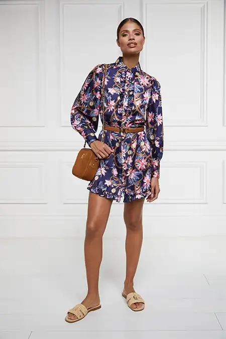 Isla Mini Dress (Seychelles Navy)